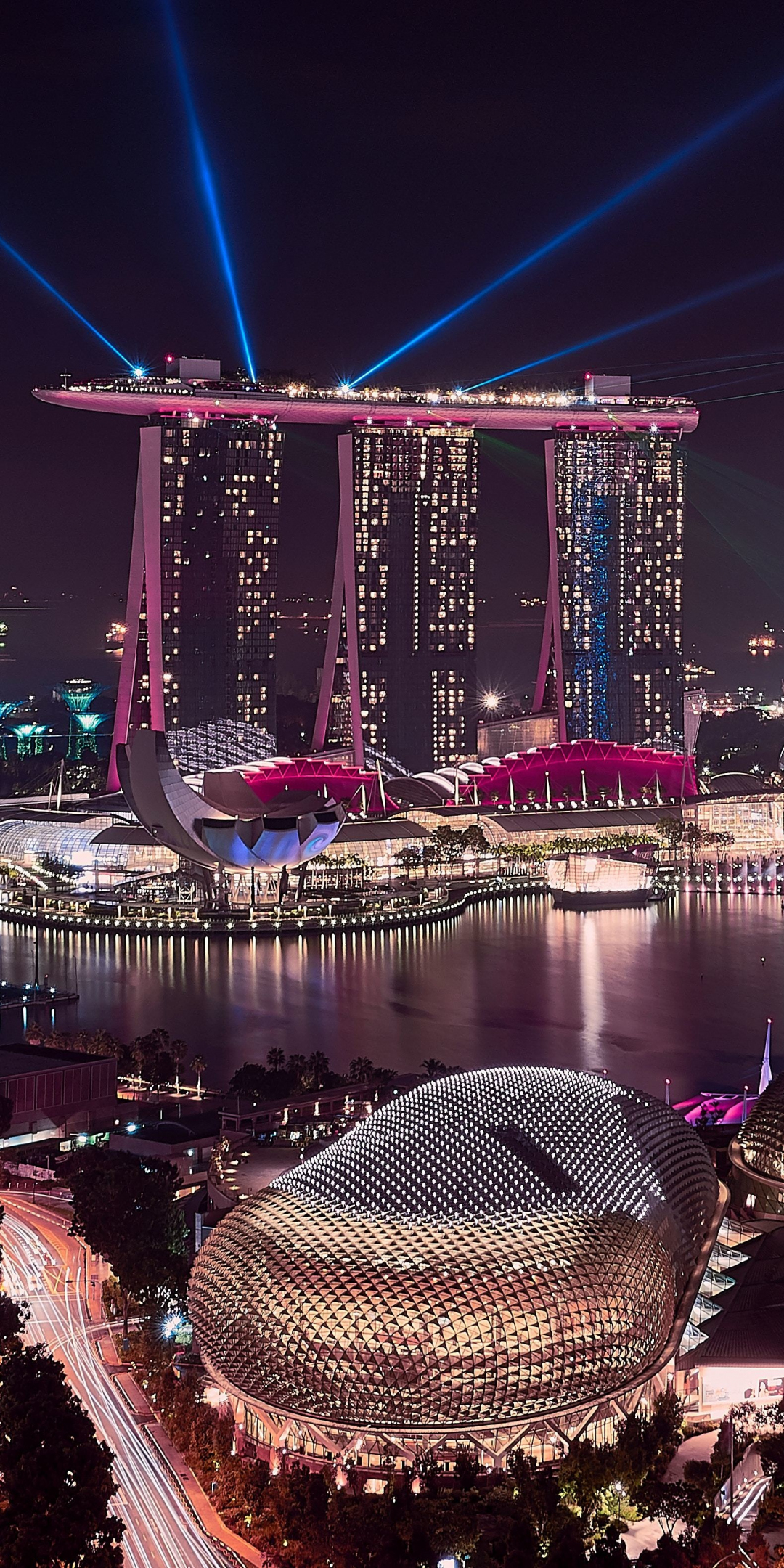 Download wallpaper 1080x2160 marina bay sands, singapore, cityscape,  buildings, aerial view, honor 7x, honor 9 lite, honor view 10, 1080x2160 hd  background, 17414