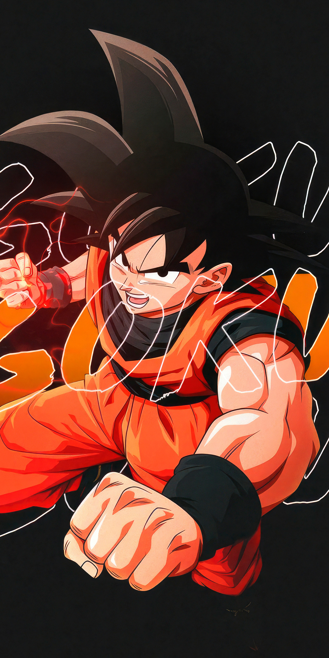 Son Goku, fighting mood, Dragon ball super, anime, 1080x2160 wallpaper