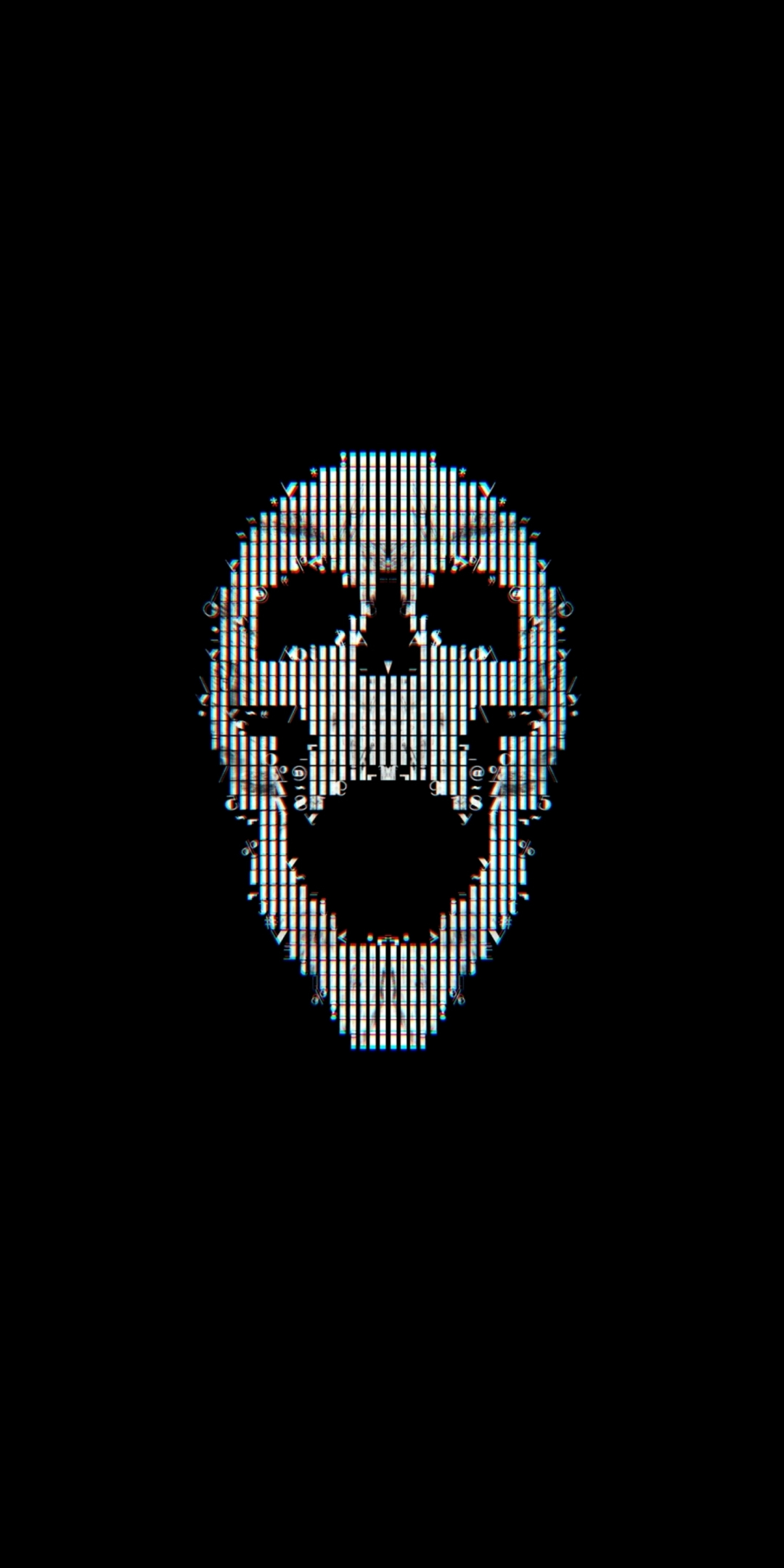 Skull, minimal, 2020, fan art, 1080x2160 wallpaper