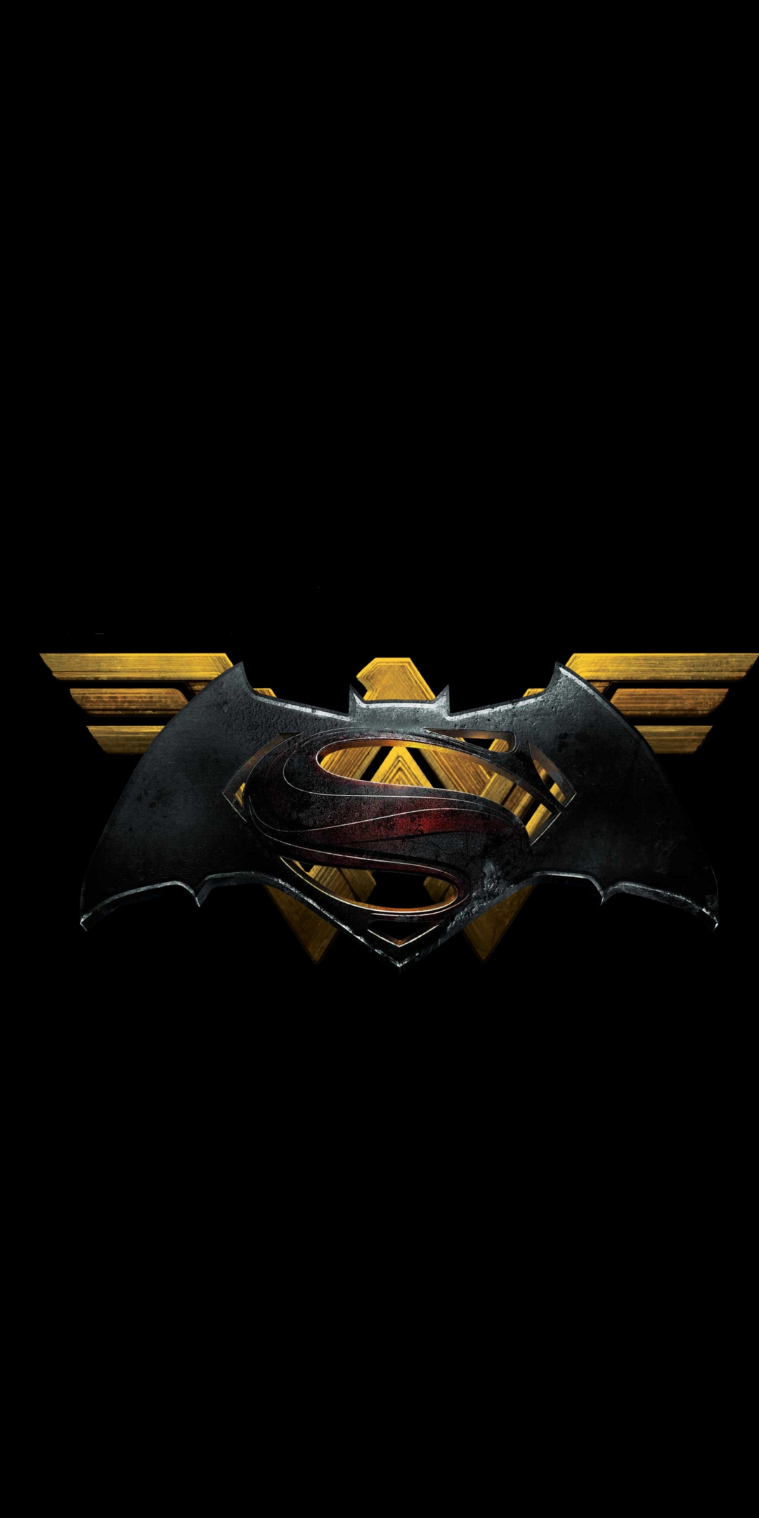 Logo, Wonder Woman, Superman, Batman, minimal, 1080x2160 wallpaper