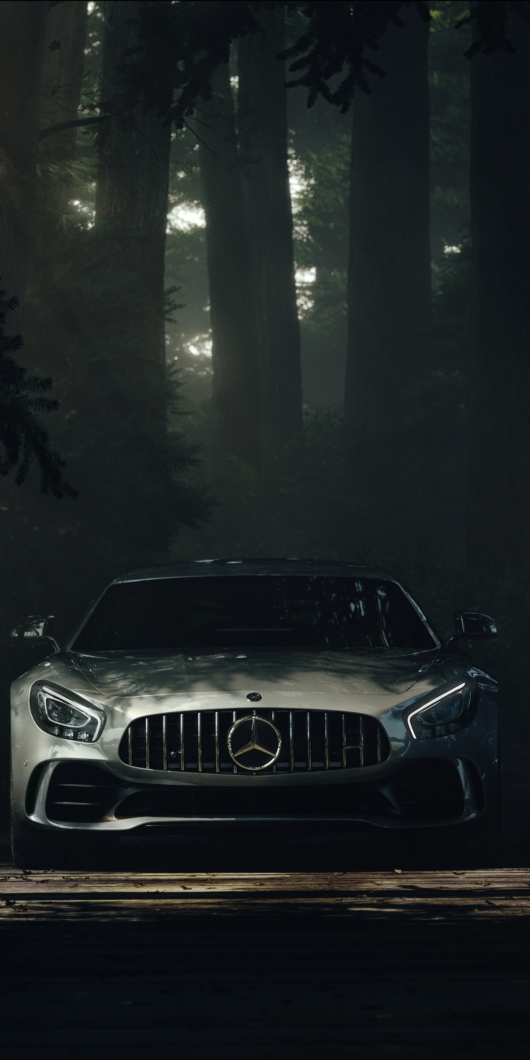 Mercedes-AMG GT, dark, 2018, 1080x2160 wallpaper