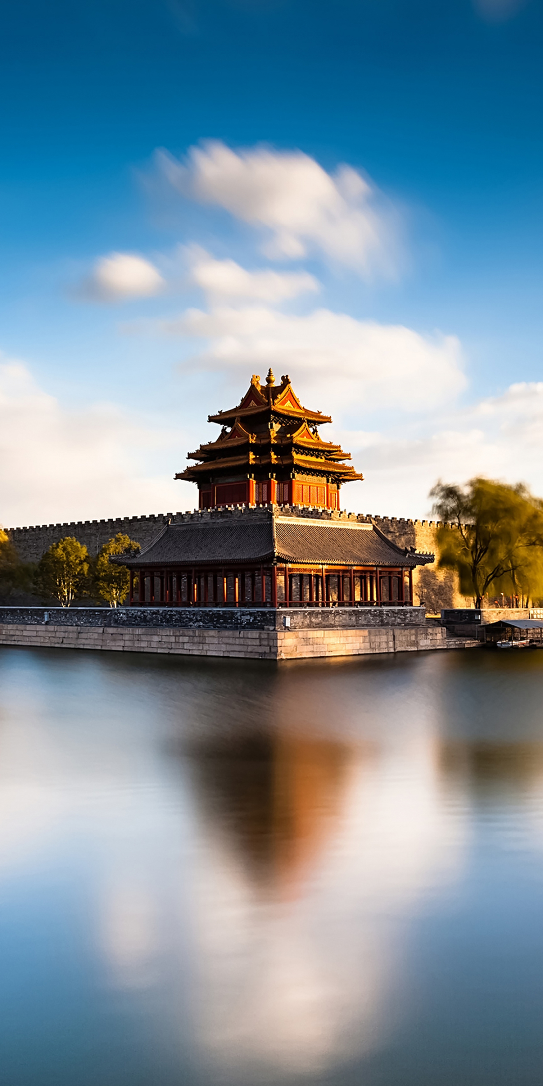 The Palace Museum, Imperial palace, lake, 1080x2160 wallpaper