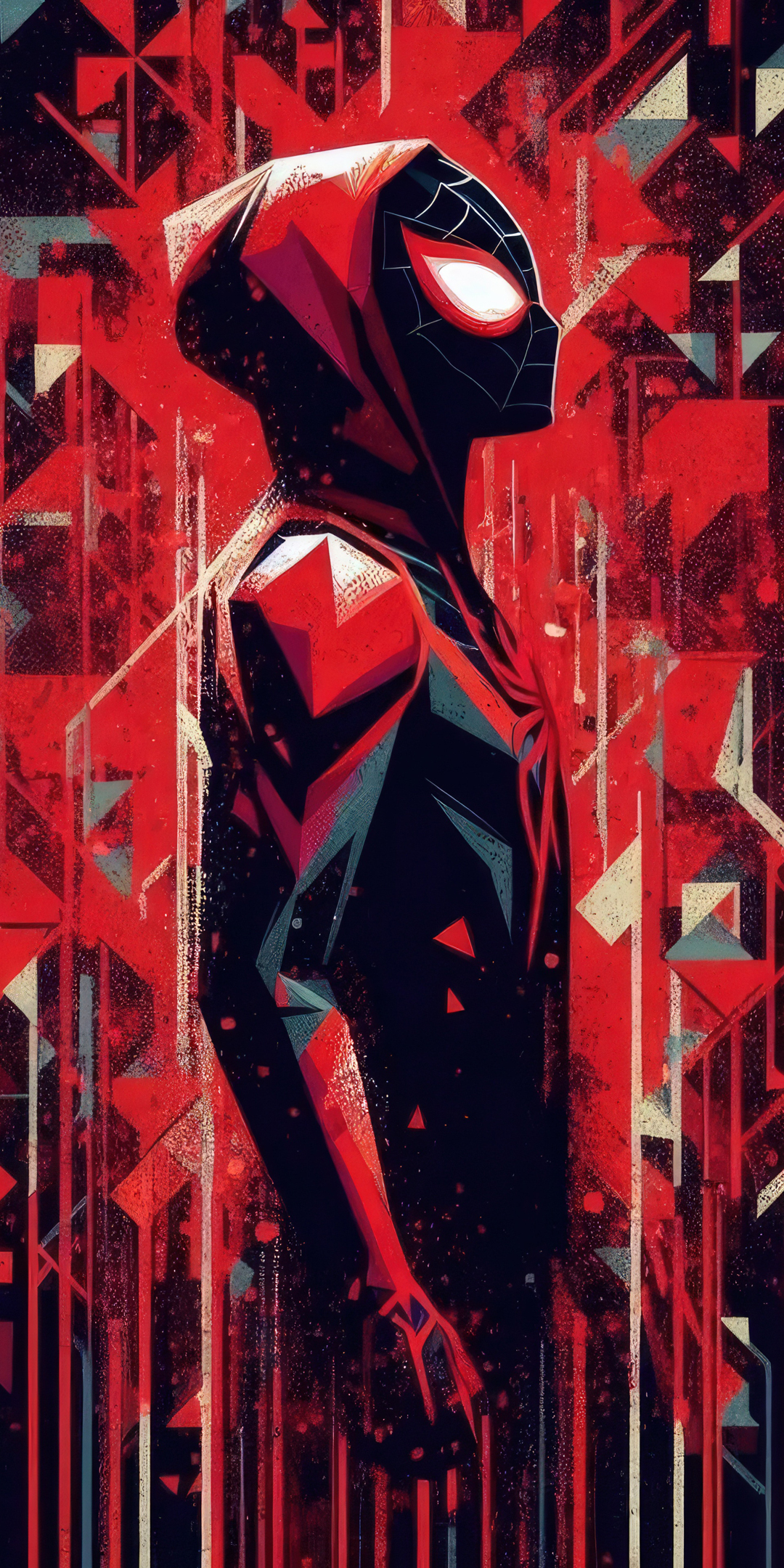 Miles Morales, Vibrant Vigilante, art, 1080x2160 wallpaper