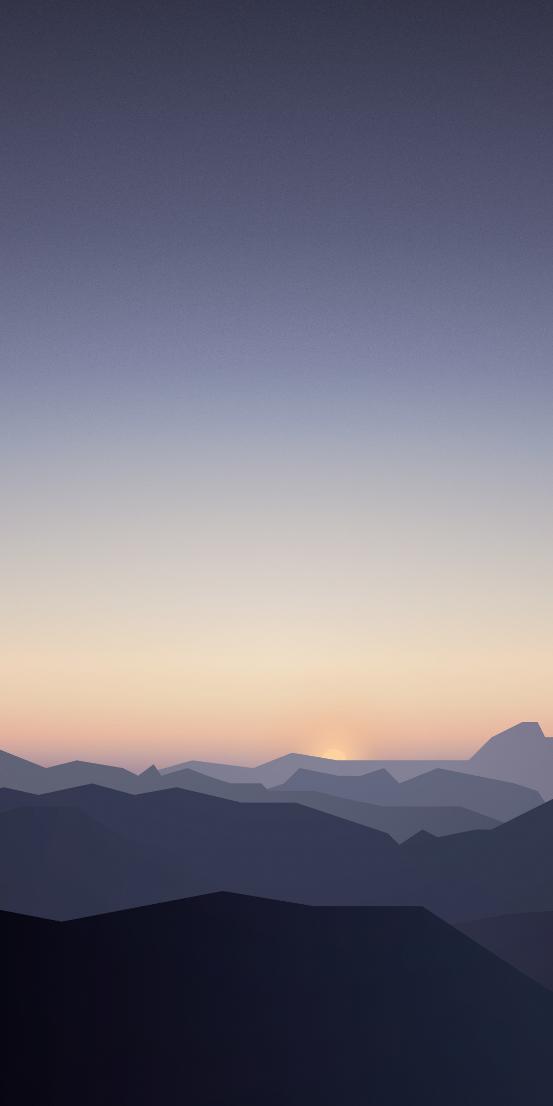 Horizon, mountains, sunrise, sky, 1080x2160 wallpaper