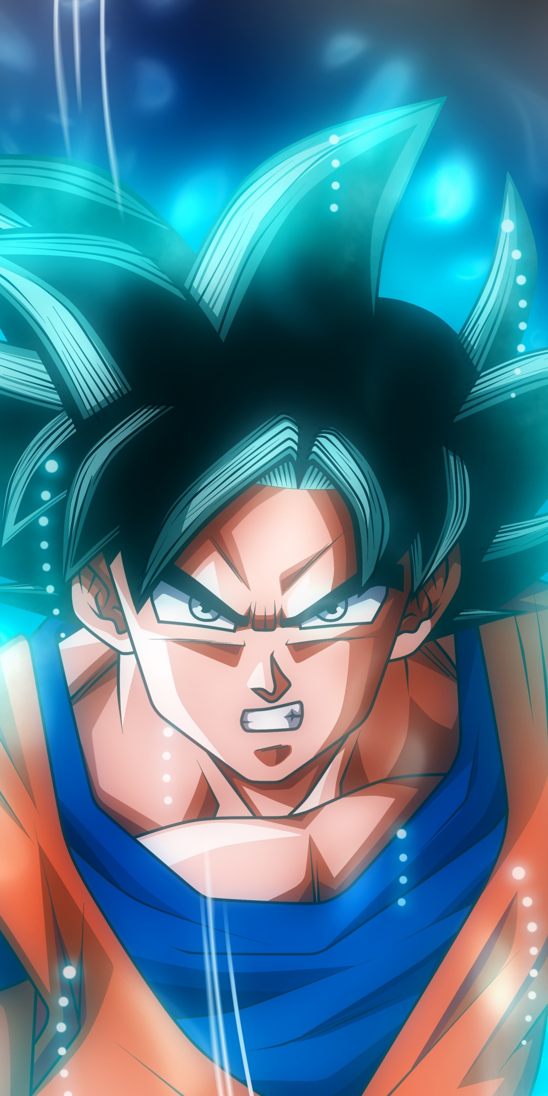 Goku, Ultra Instinct, Dragon ball, artwork, 1080x2160 wallpaper