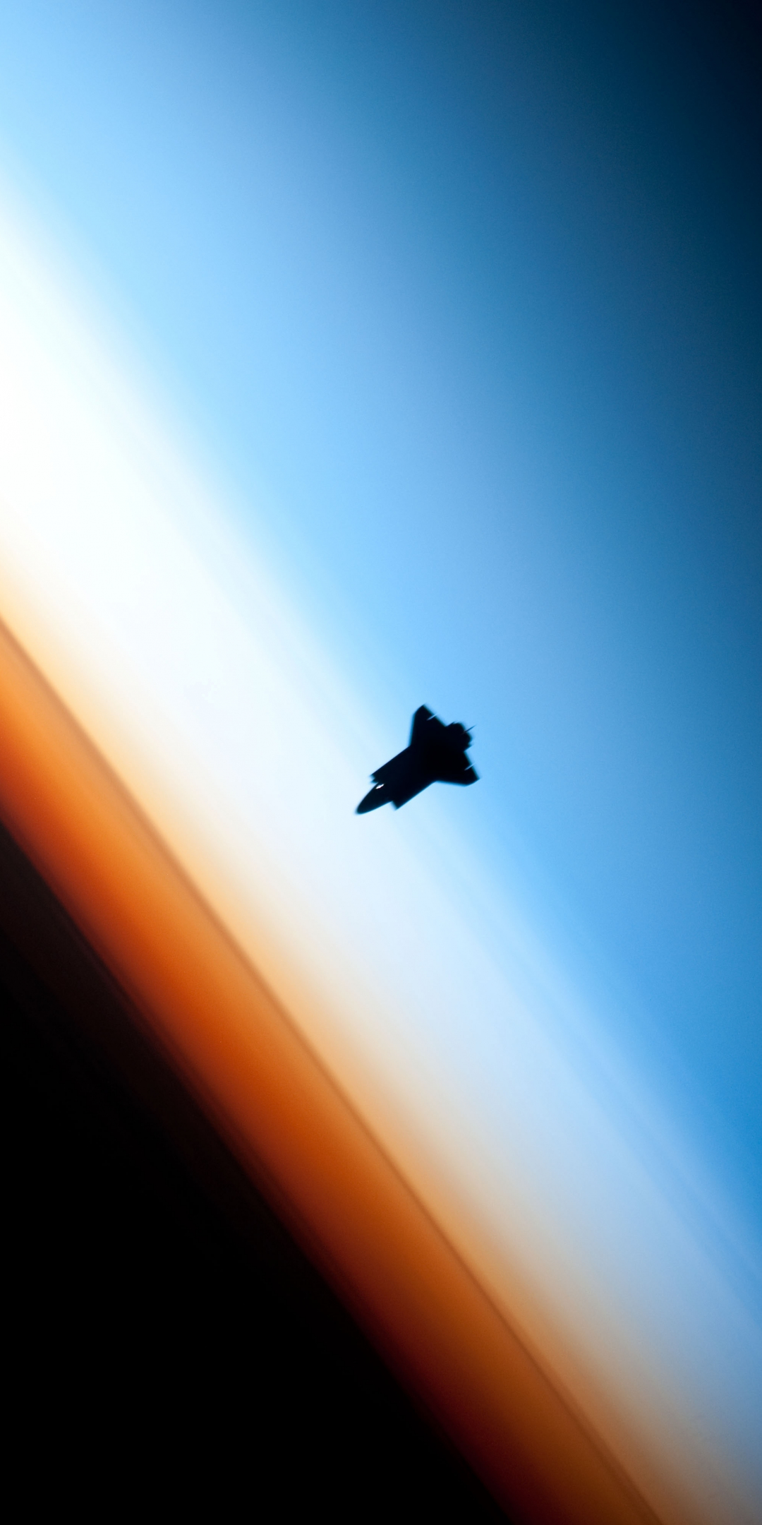 NASA space shuttle, space, minimal, 1080x2160 wallpaper