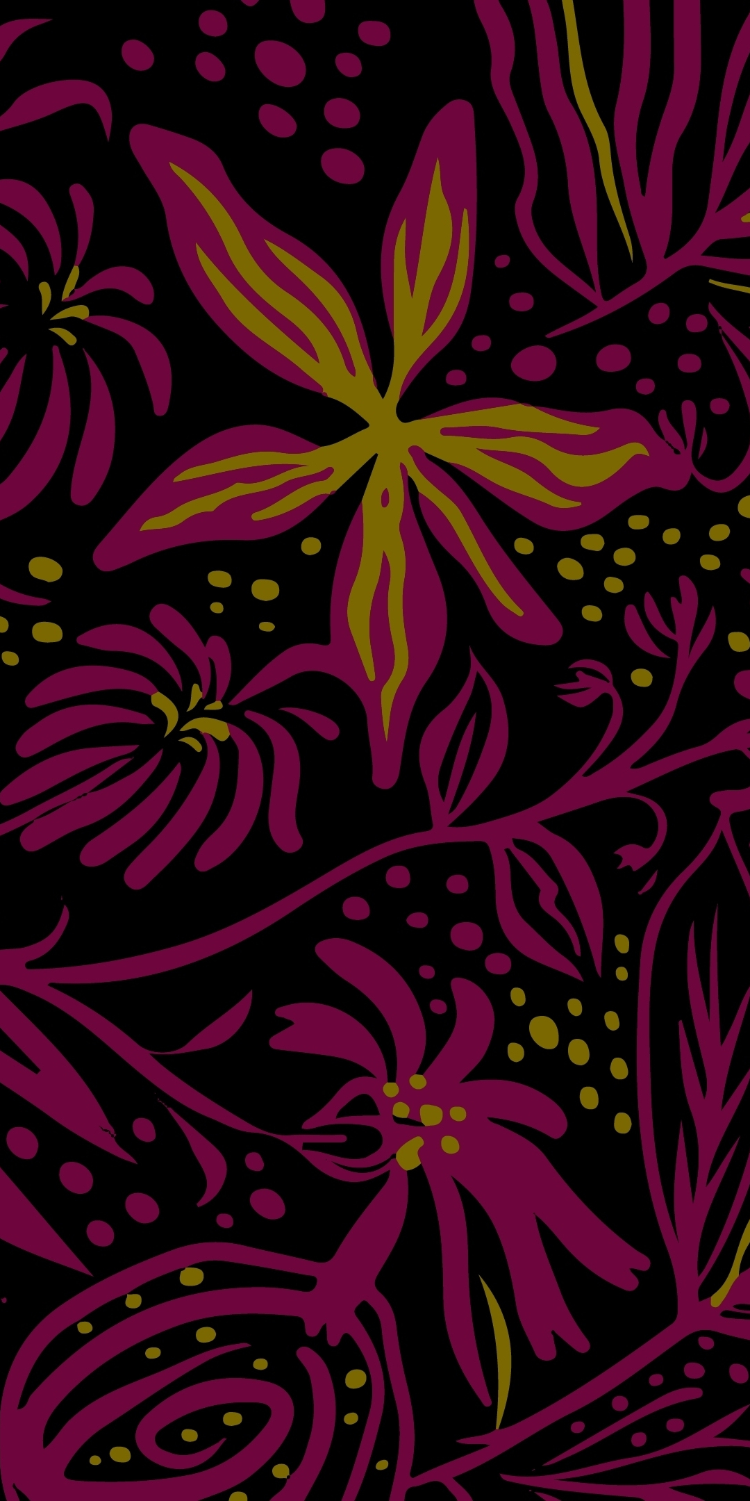 Pink Floral pattern, abstract, 1080x2160 wallpaper