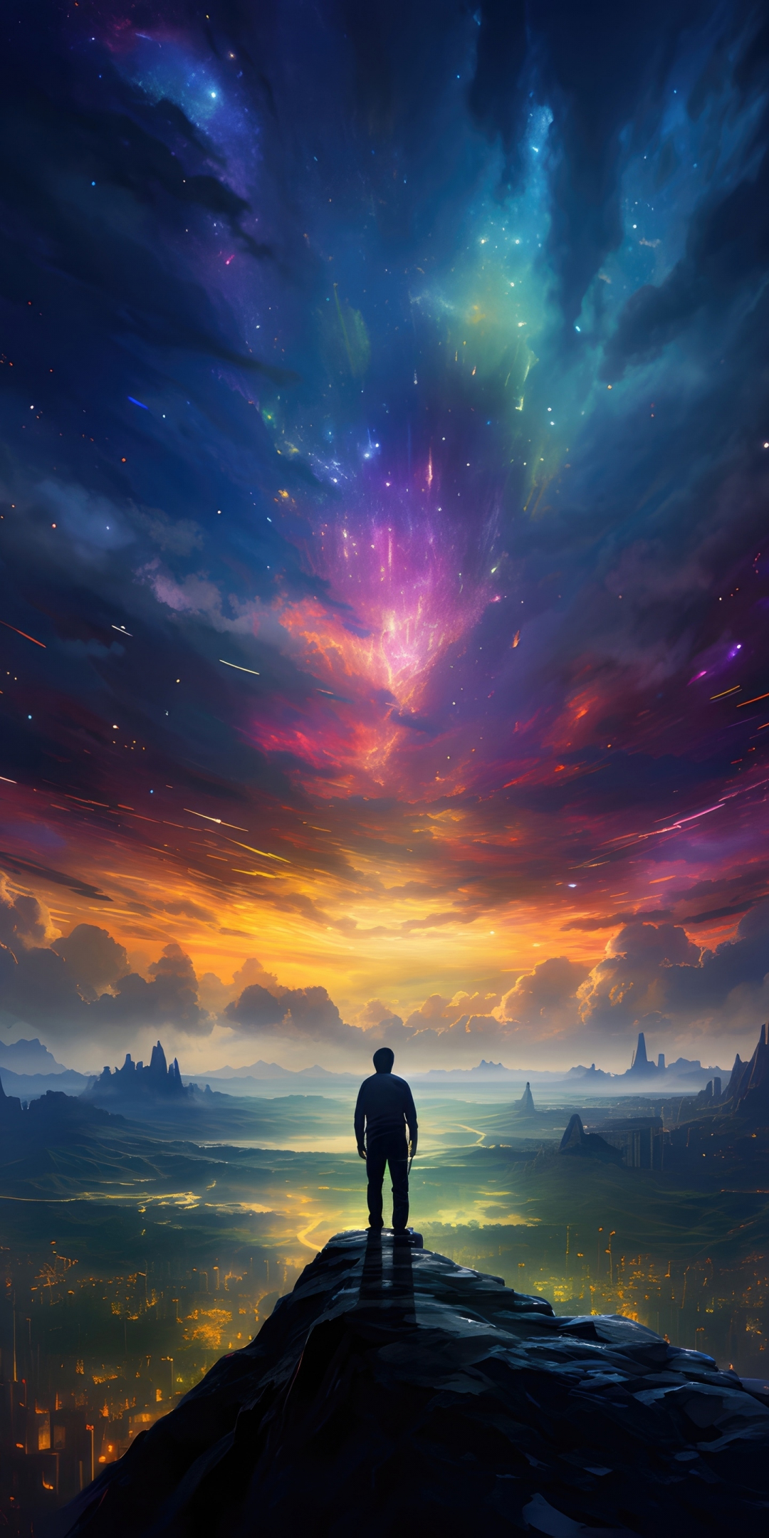 The Dreamy and colourful sky, fantasy, explorer, 1080x2160 wallpaper