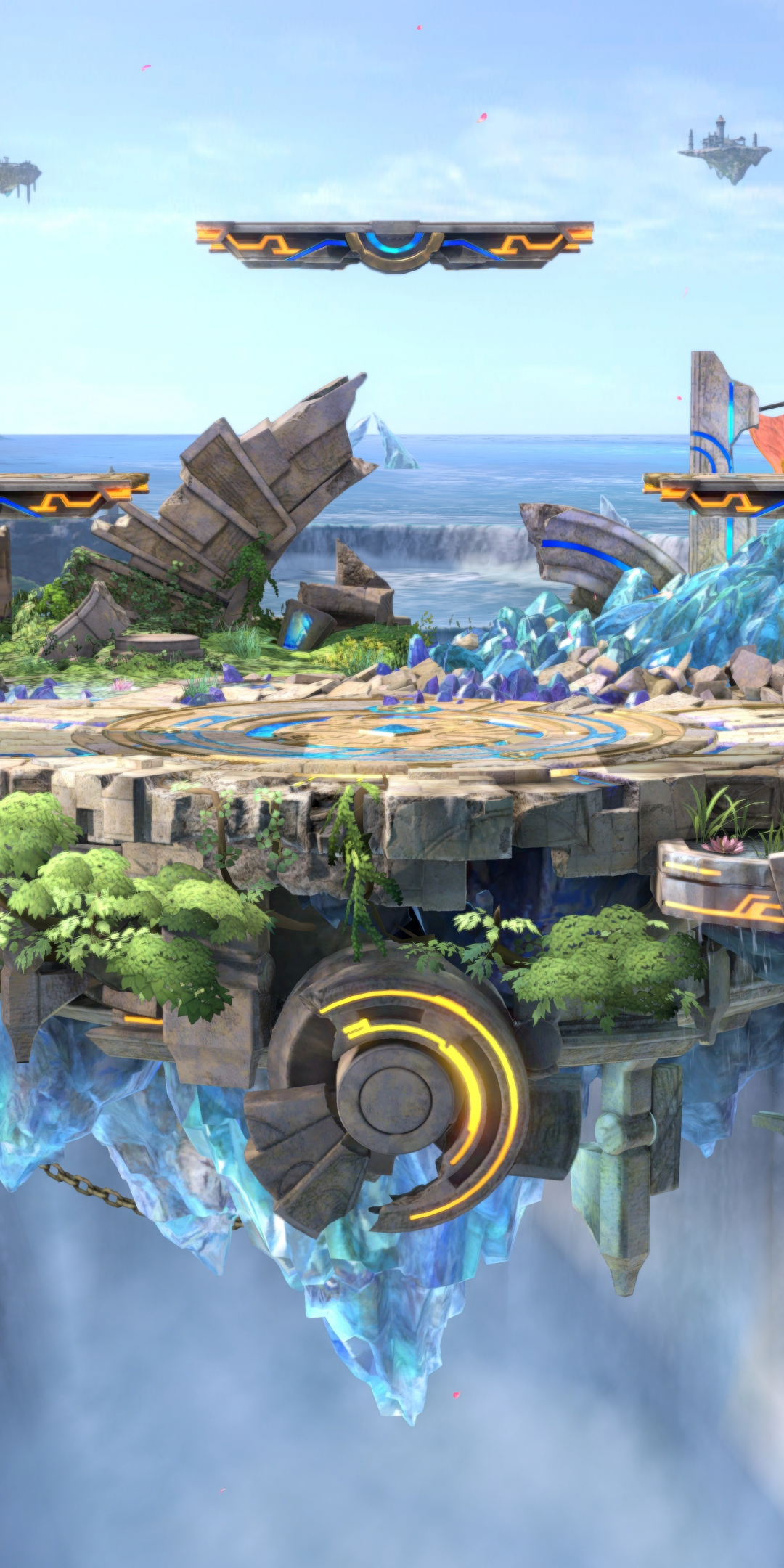 Super Smash Bros. Ultimate, video game, E3 2018, flying island, 1080x2160 wallpaper