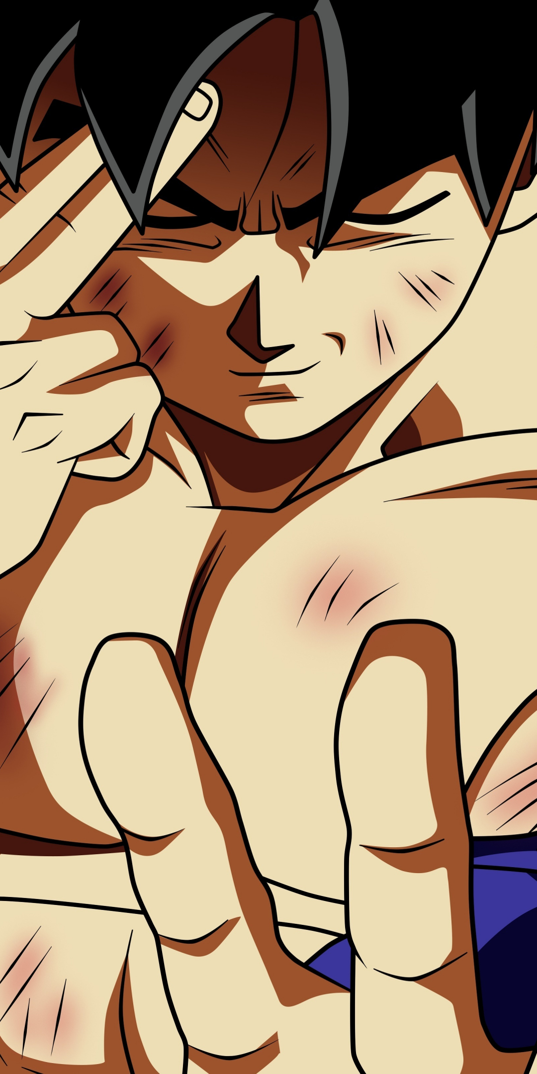 Goku, shirtless, anime, dragon ball, 1080x2160 wallpaper