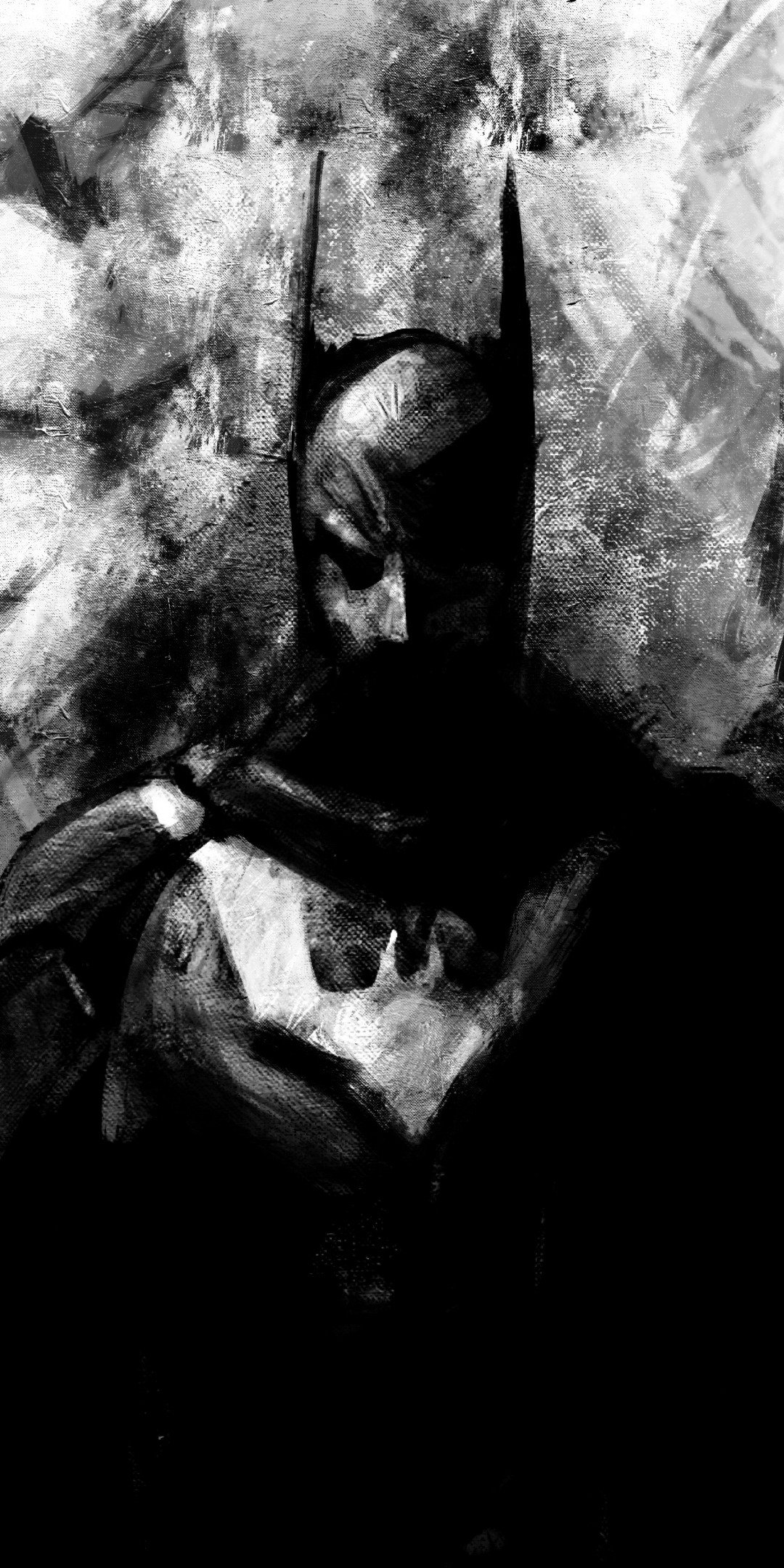 Dark, superhero, sketch art, batman, 1080x2160 wallpaper