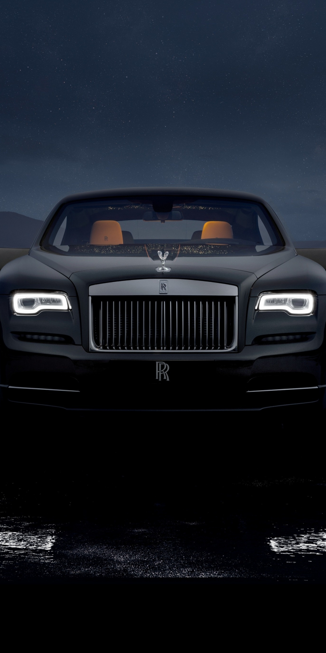 Dark car, Rolls-Royce Wraith, luminary collection, 2018, 1080x2160 wallpaper