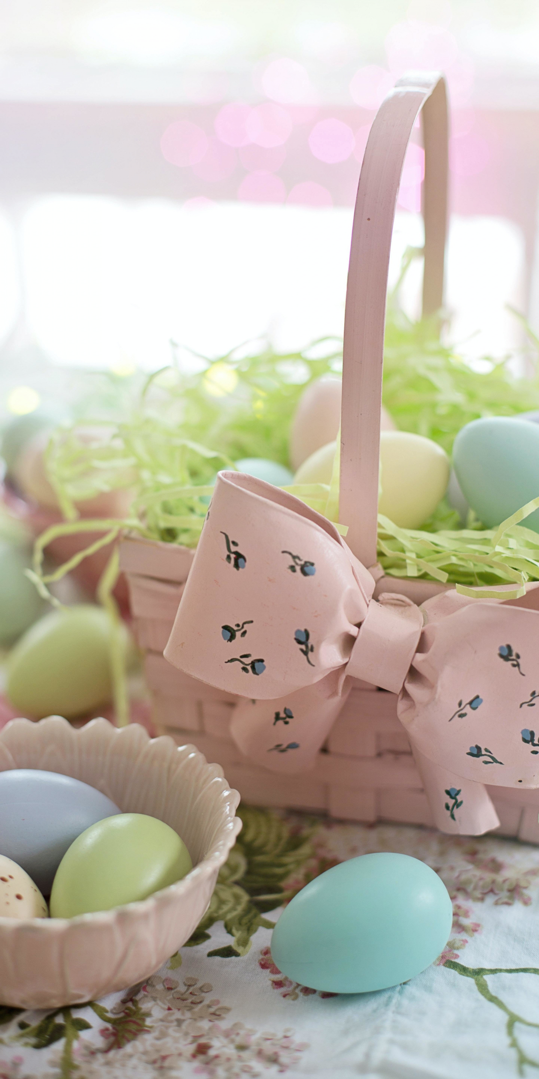 Eggs basket, Easter, 1080x2160 wallpaper