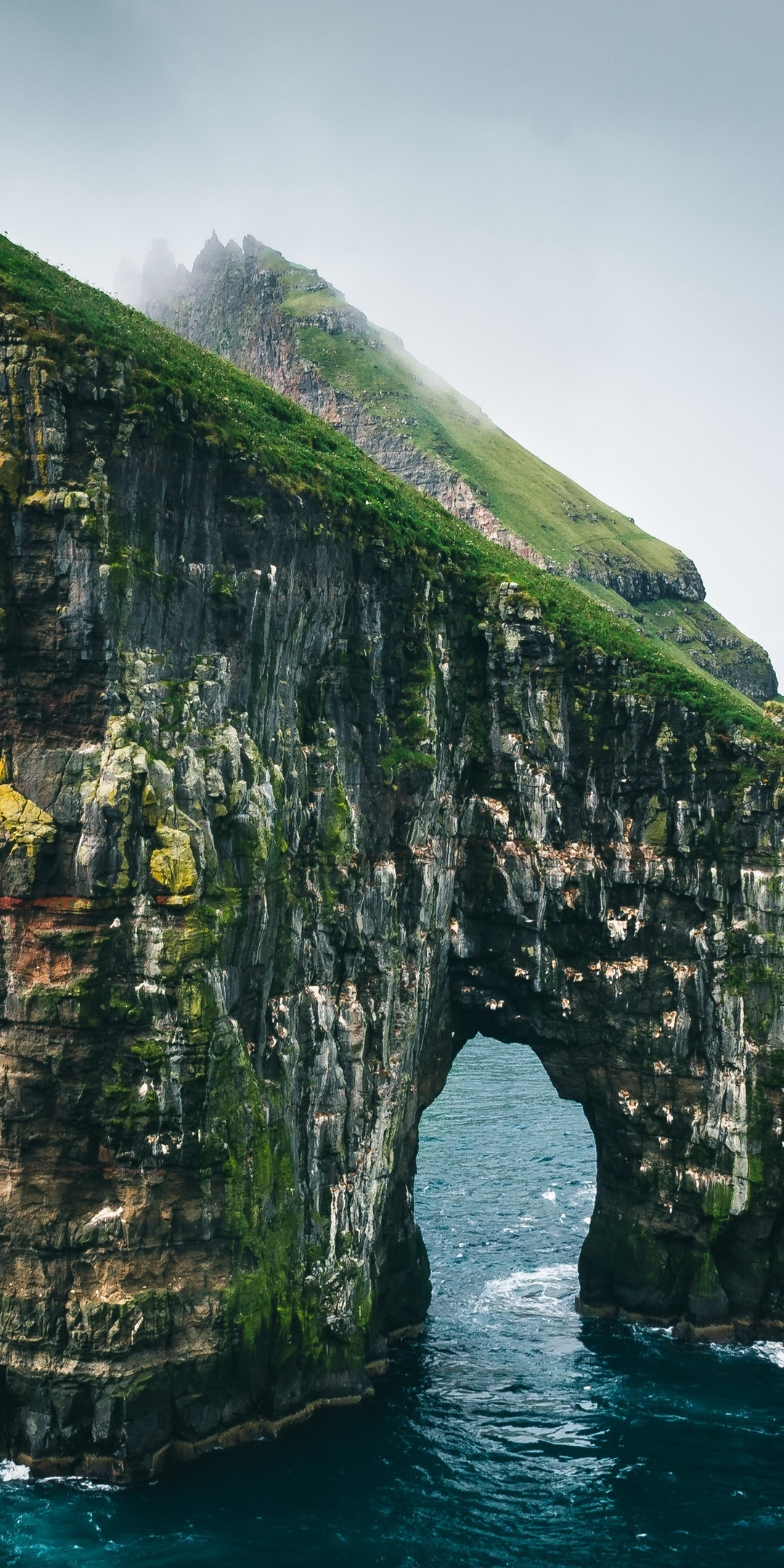 Rock arch, sea, nature, 1080x2160 wallpaper