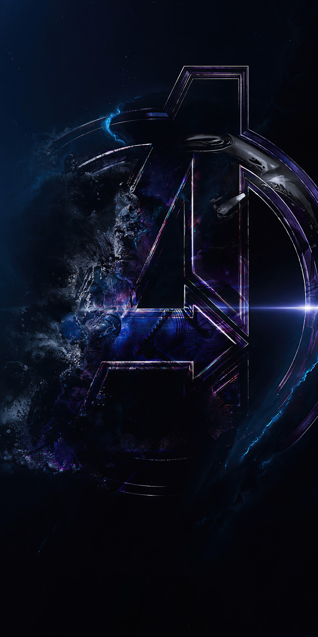 Avengers: Infinity War Saga, dark, logo, Marvel, 1080x2160 wallpaper