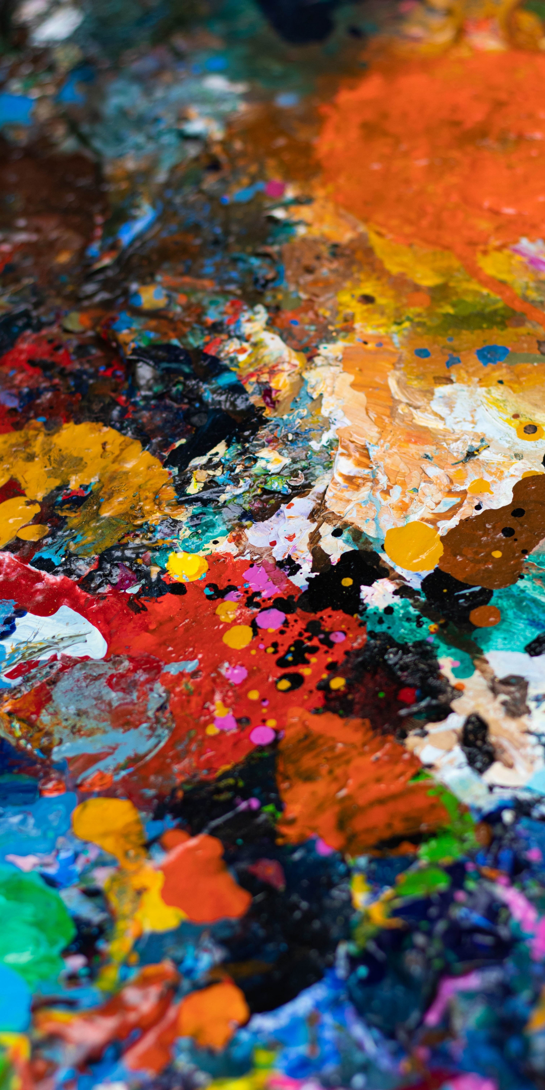 Colorful, spots, color drops, abstraction, art, 1080x2160 wallpaper