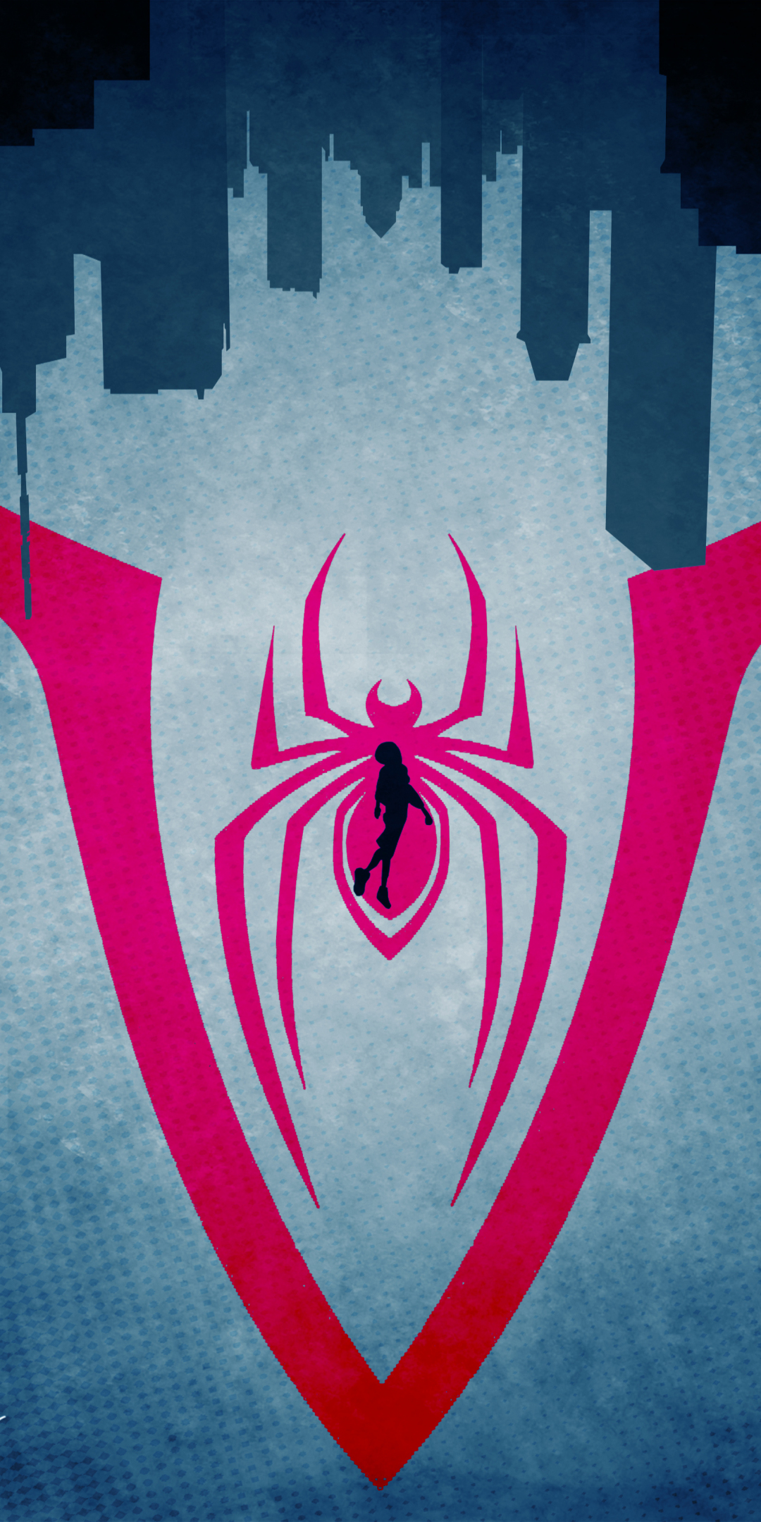 Spider-Man: Into the Spider-Verse, spider-man, illustrated poster, 1080x2160 wallpaper