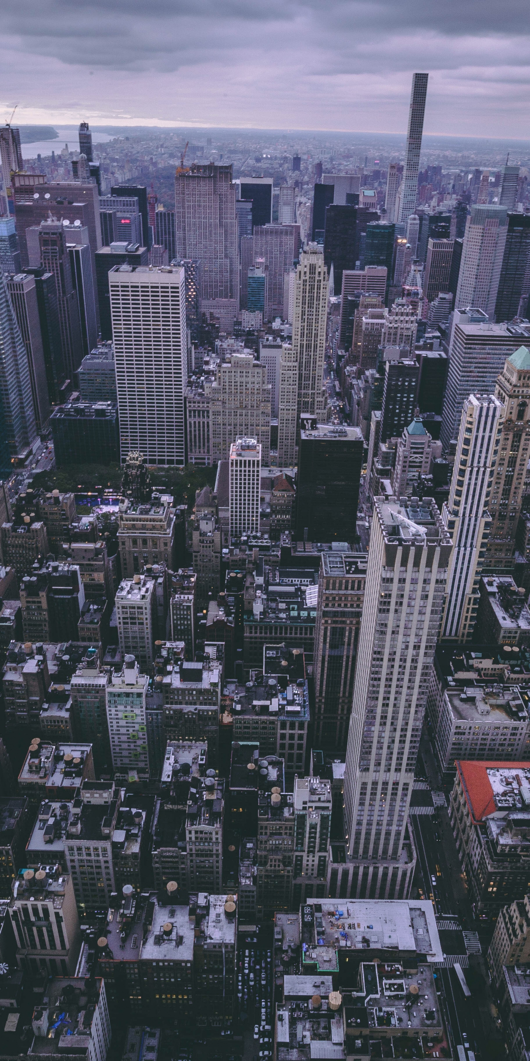 New york, city, buildings, aerial view, 1080x2160 wallpaper