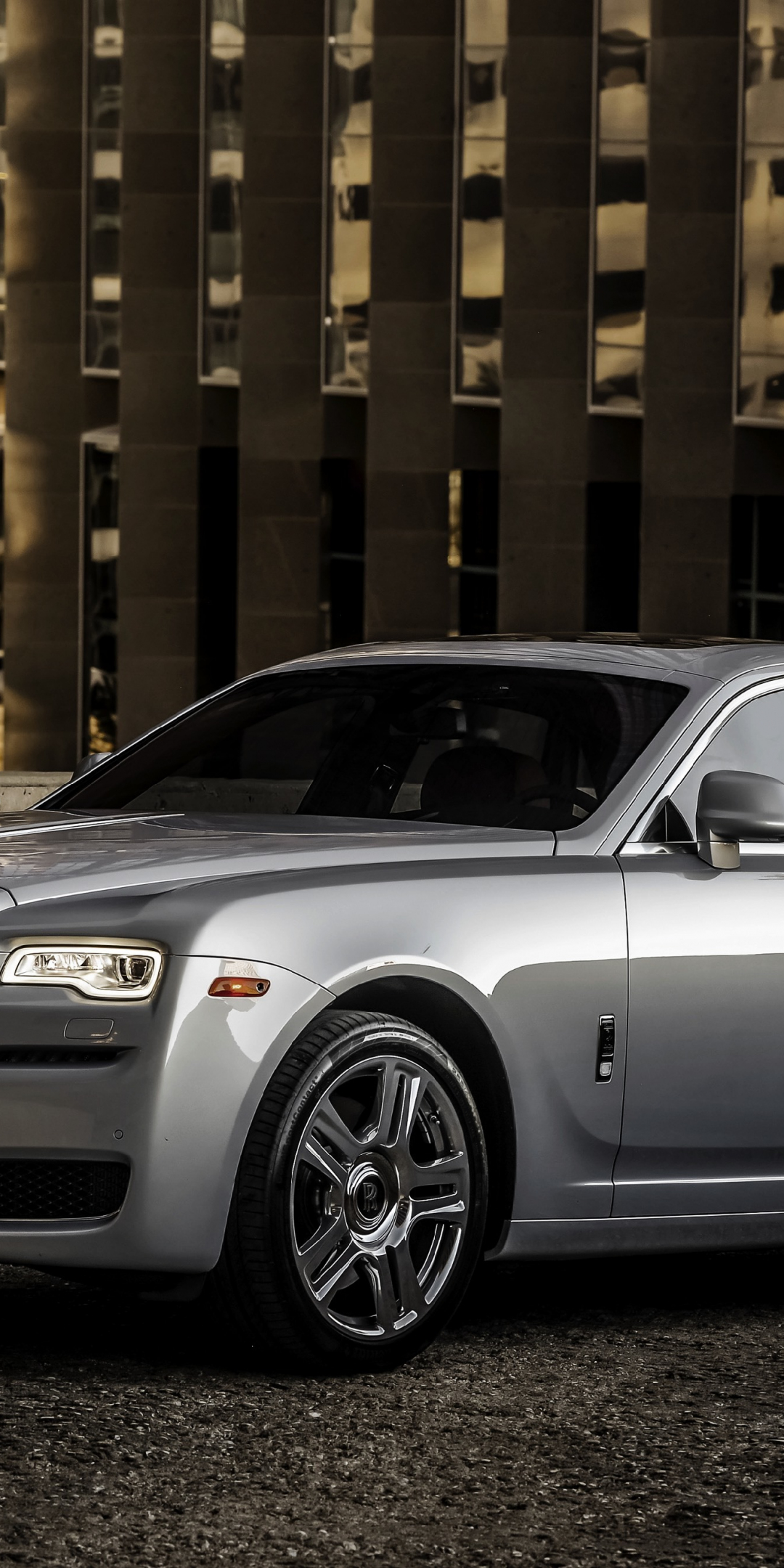 Rolls-Royce Ghost, luxurious car, front, 1080x2160 wallpaper