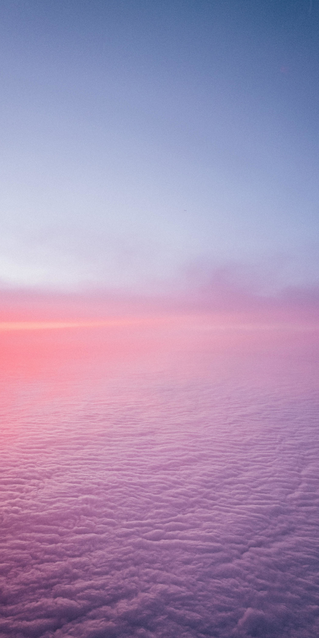 Pinkish sky, clouds, 1080x2160 wallpaper