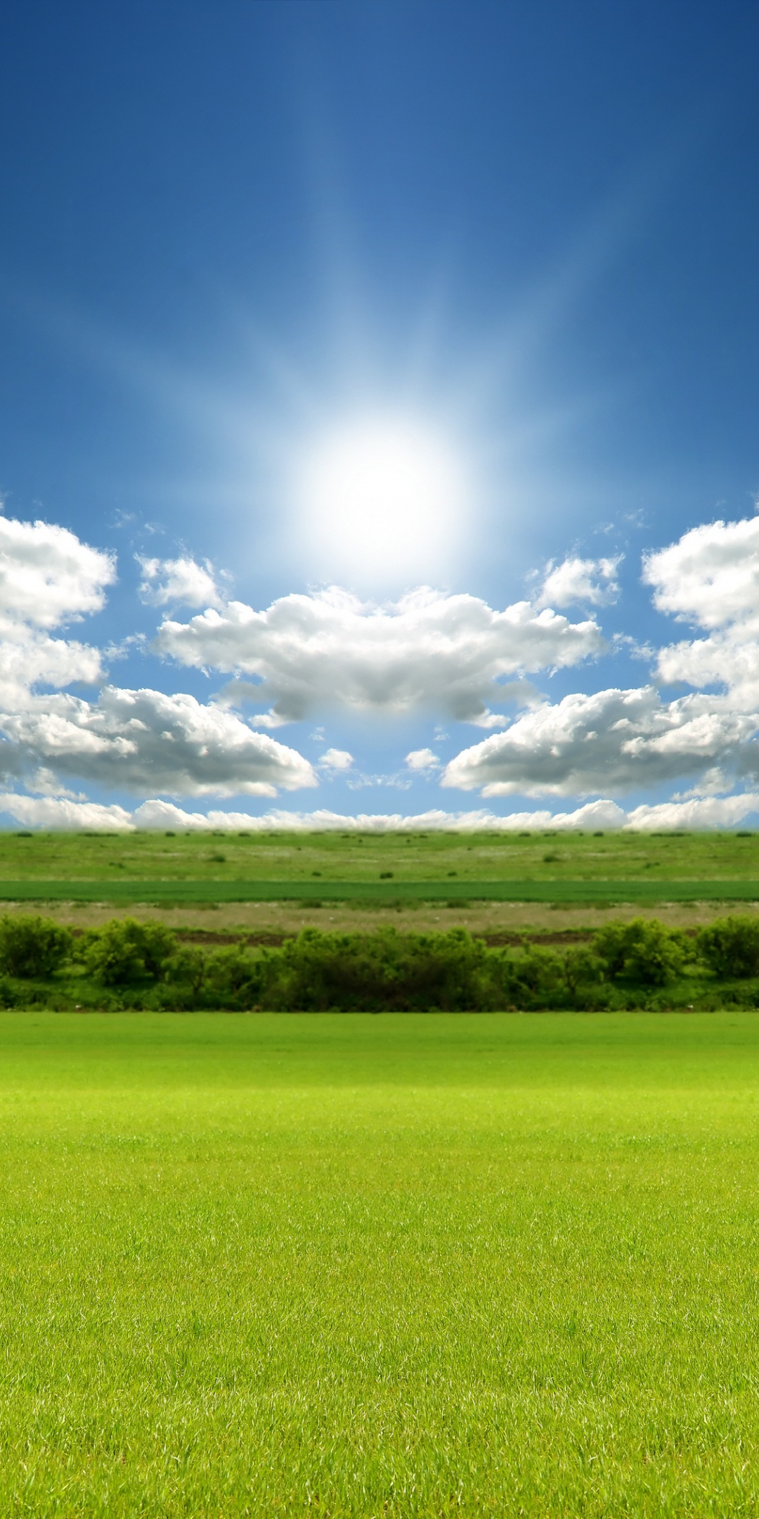 Clouds, beautiful scenery, sunny day, landscape, 1080x2160 wallpaper