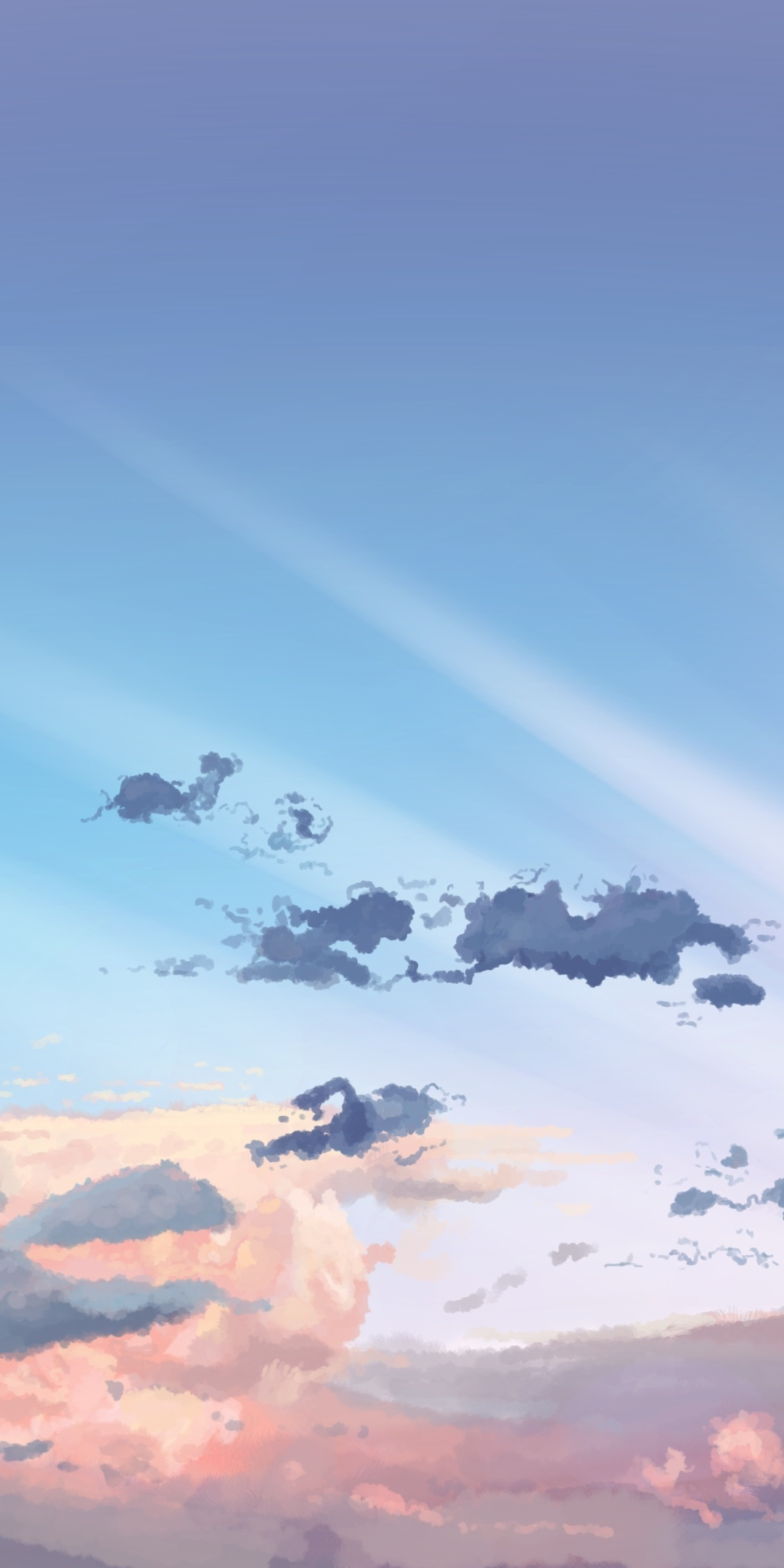 Sky, clouds, original, anime, 1080x2160 wallpaper