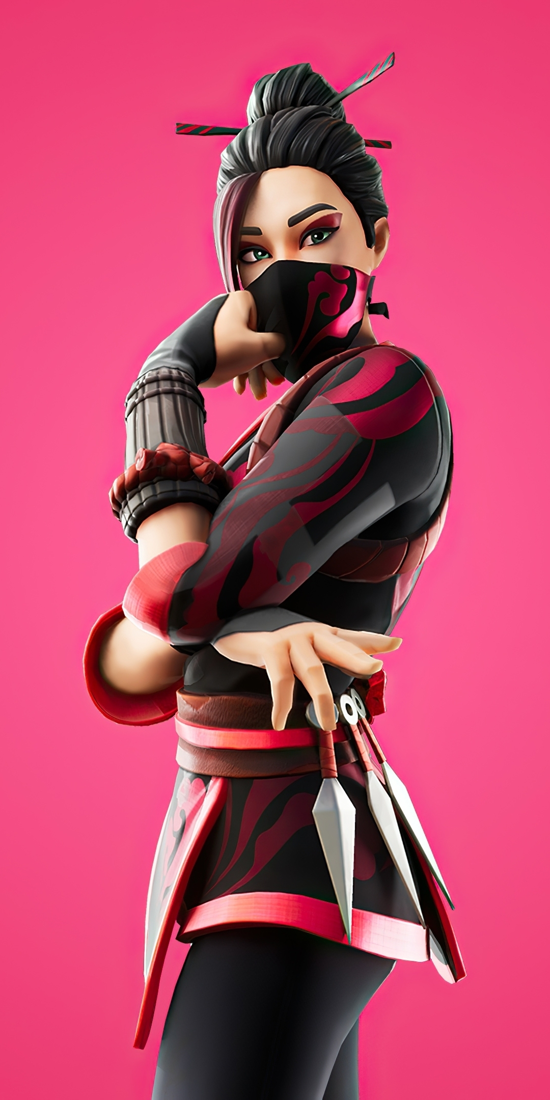 Fortnite, Red Jade outfit, game, 2020, 1080x2160 wallpaper