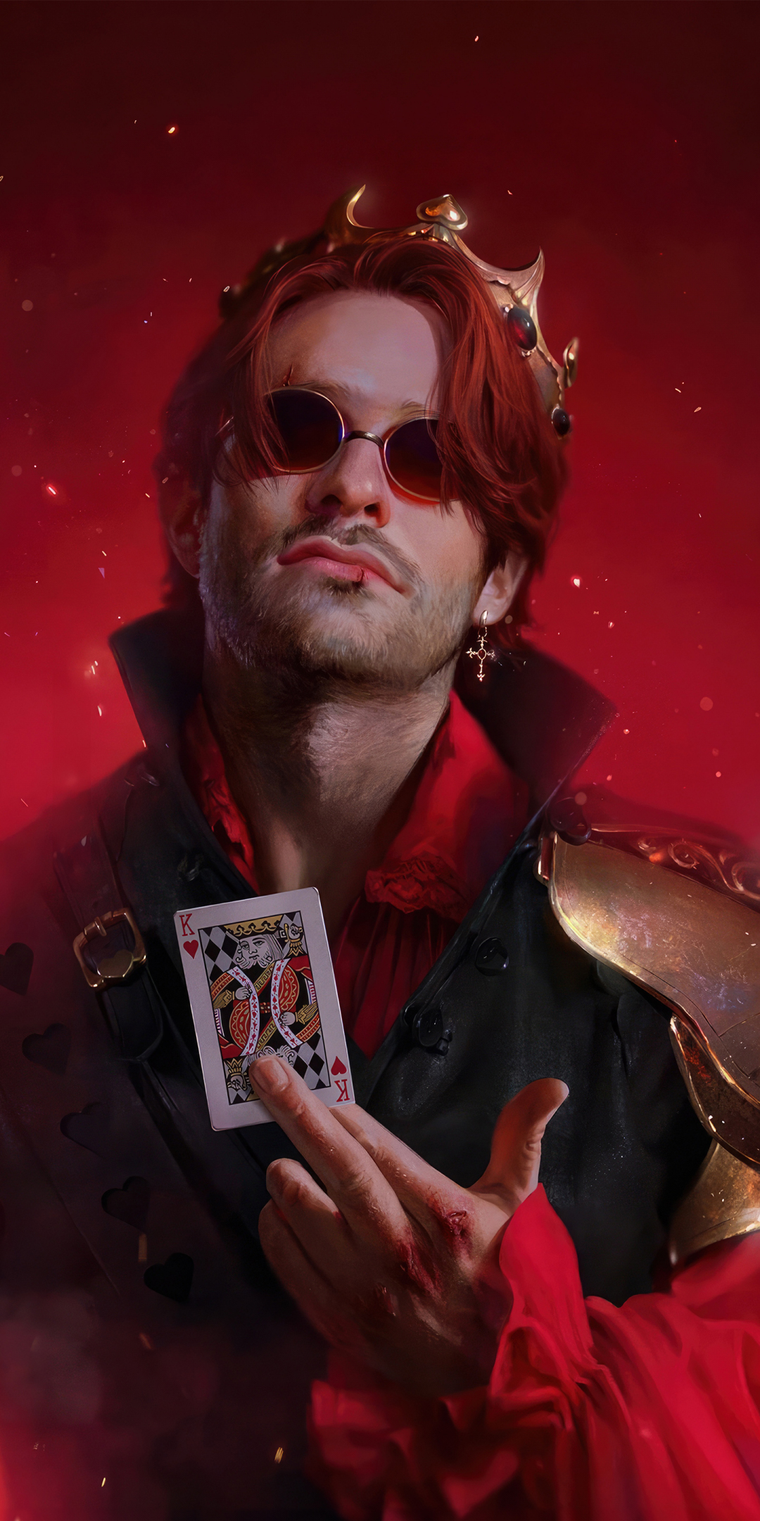 Matt Murdock as Daredevil, blind superhero, art, 1080x2160 wallpaper