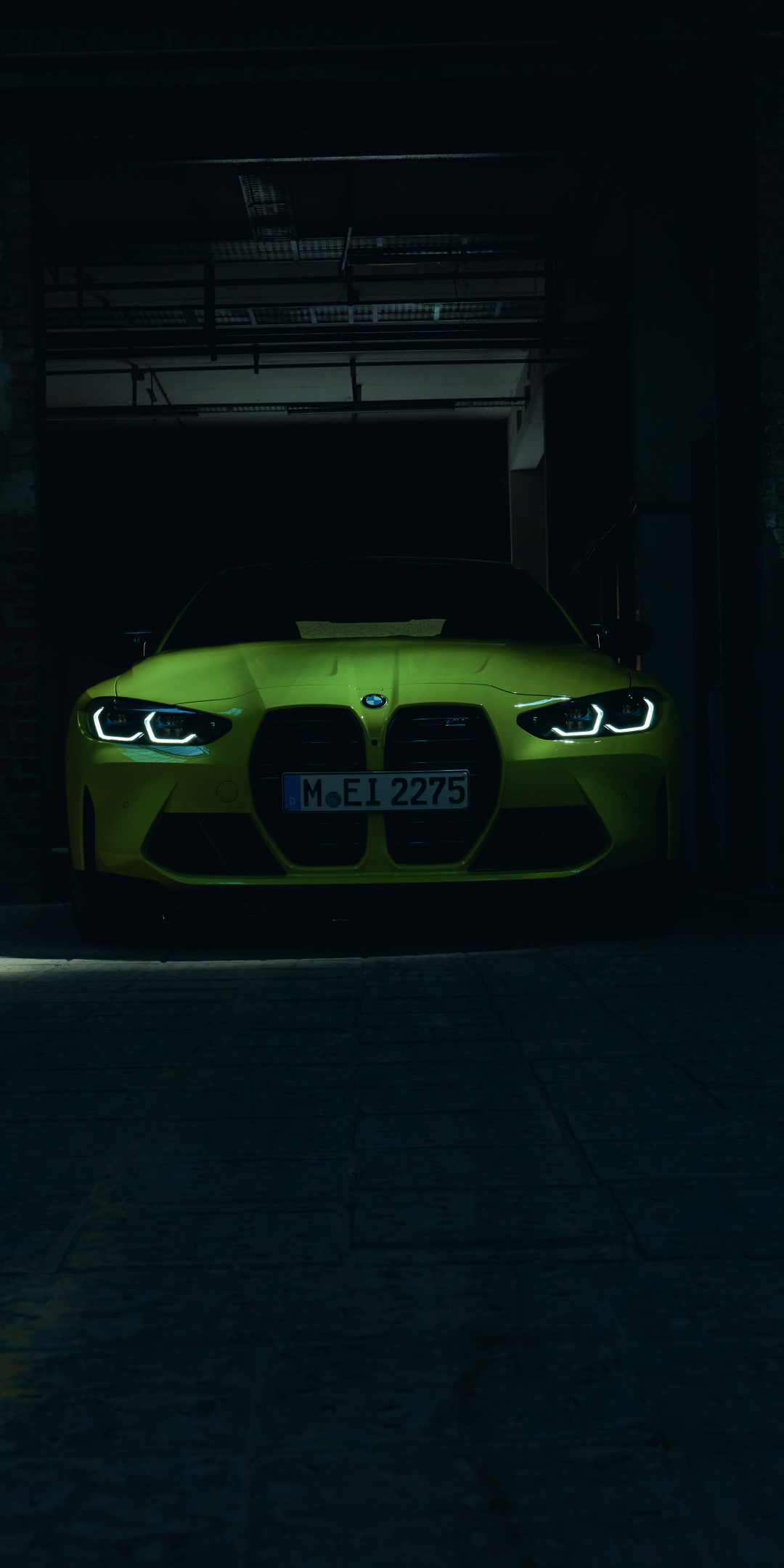 BMW M4 Competition X Alcantara, 2023, into the garage, 1080x2160 wallpaper