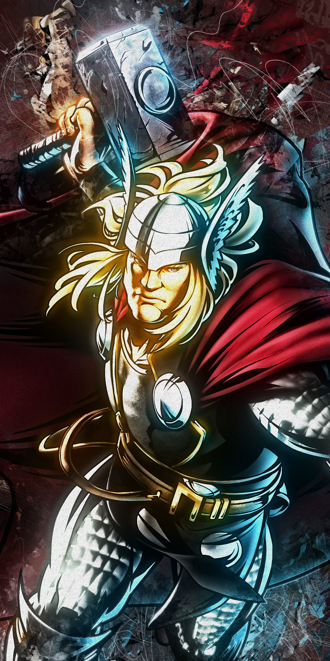Thor, God of Thunder, marvel comics, 1080x2160 wallpaper