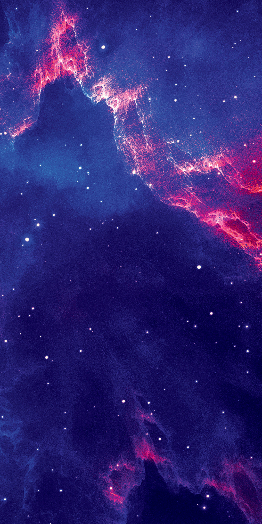 Starry and cloudy, cosmos, galaxy, clouds, 1080x2160 wallpaper