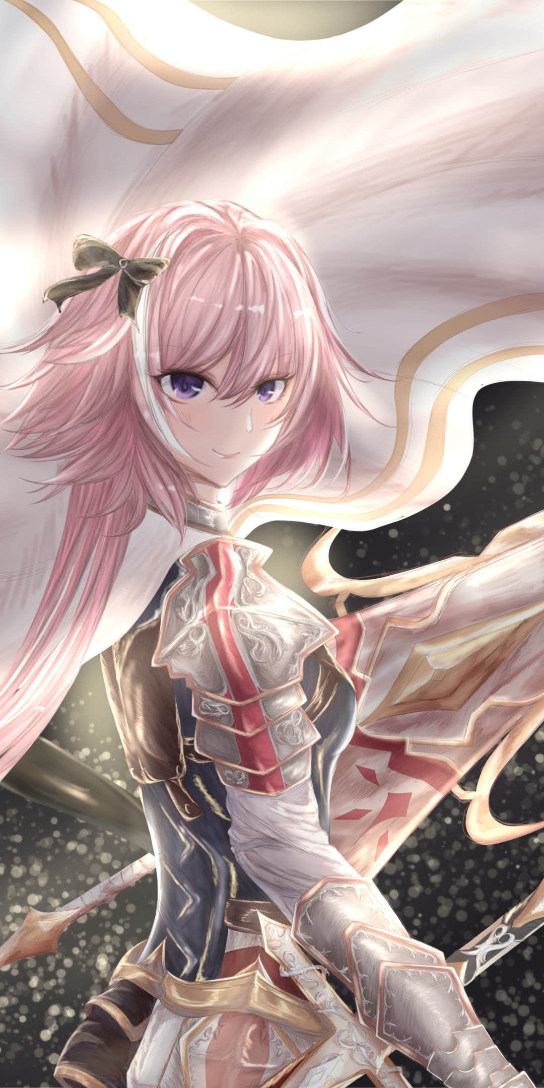 Warrior, pink hair, Fate/Grand Order, Astolfo, art, 1080x2160 wallpaper