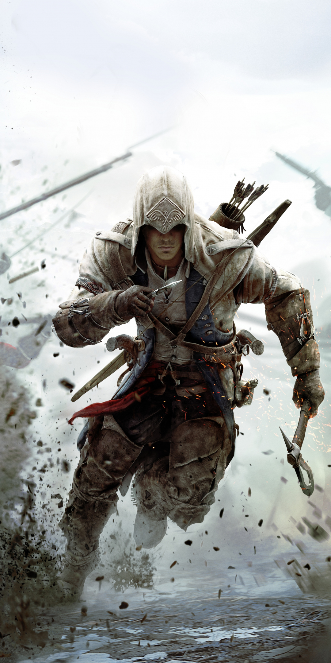 Assassin's Creed 3, game, Assassin run, 1080x2160 wallpaper