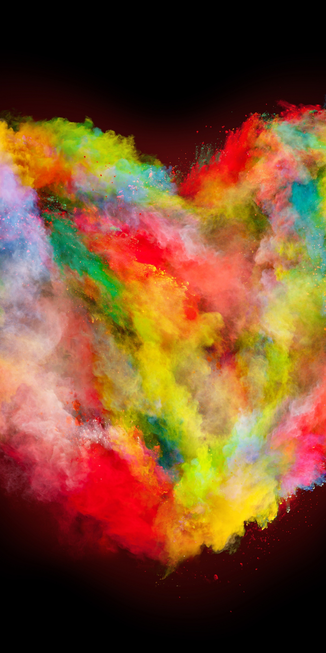 Heart, colorful, color explosion, 1080x2160 wallpaper