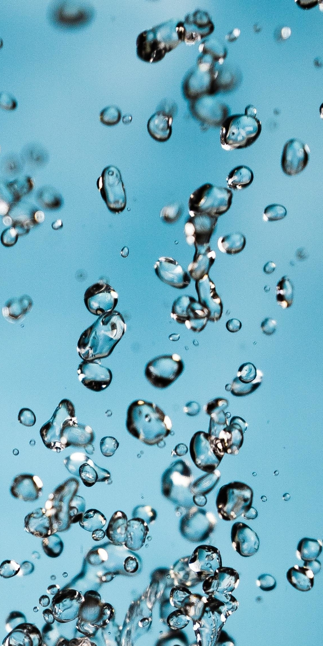 Water drops, close up, transparent, 1080x2160 wallpaper