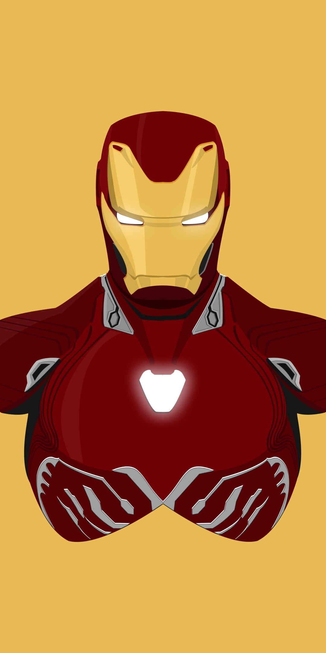 Iron man, superhero, minimal, iron suit, 1080x2160 wallpaper