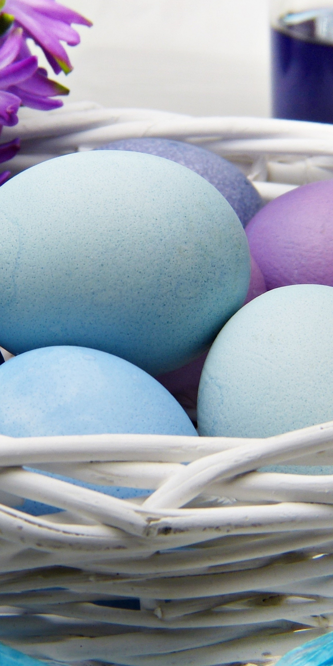 Easter, eggs, colored, nest, close up, 1080x2160 wallpaper