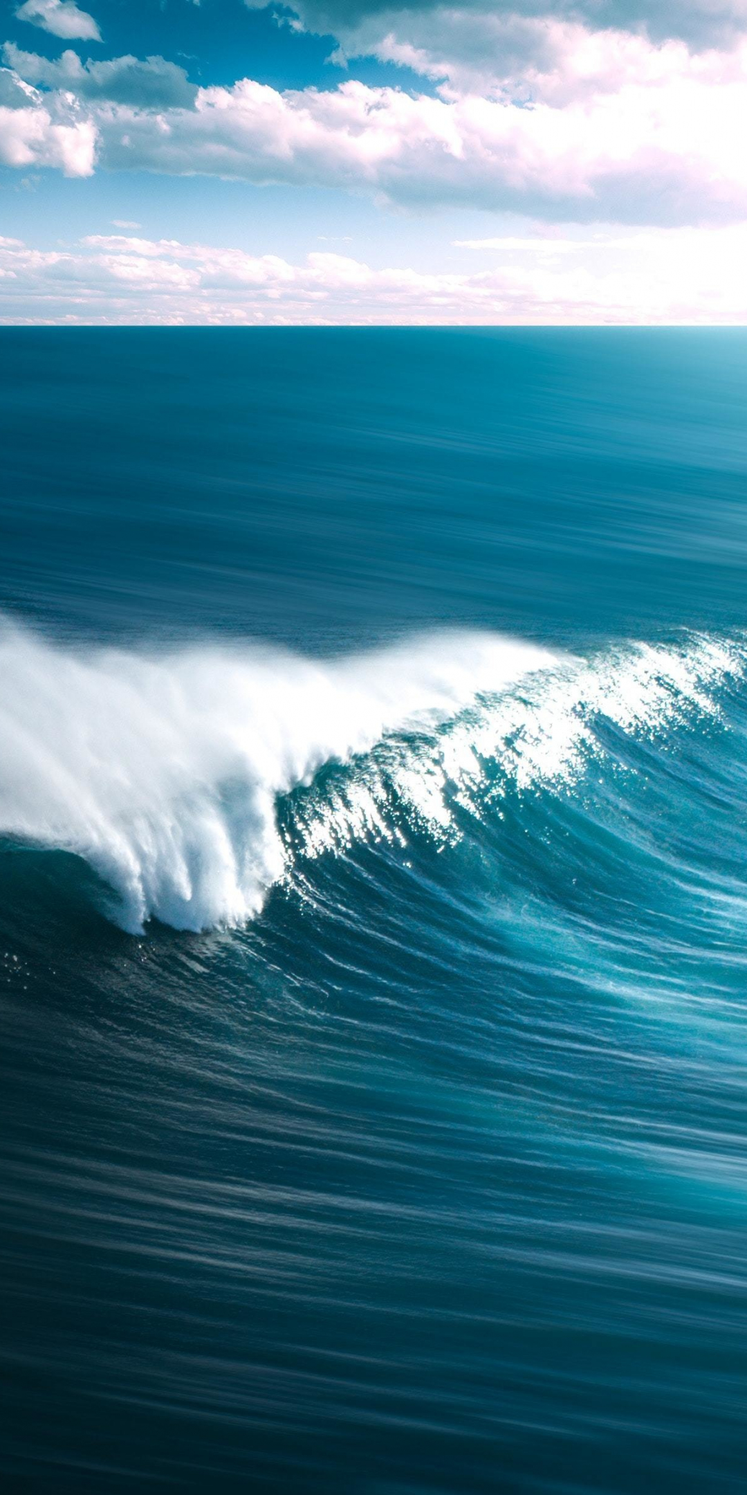 Blue, tide, sea waves, body of water, 1080x2160 wallpaper