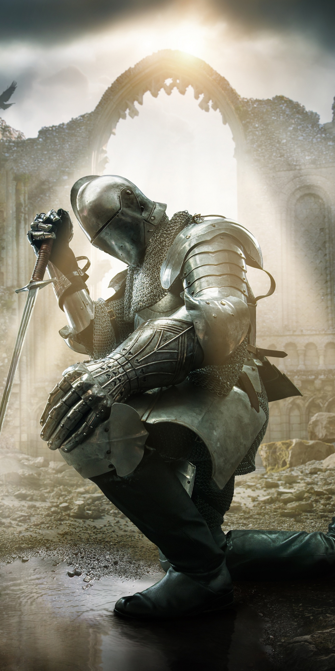 Download 1080x2160 wallpaper the knights, templar, artwork