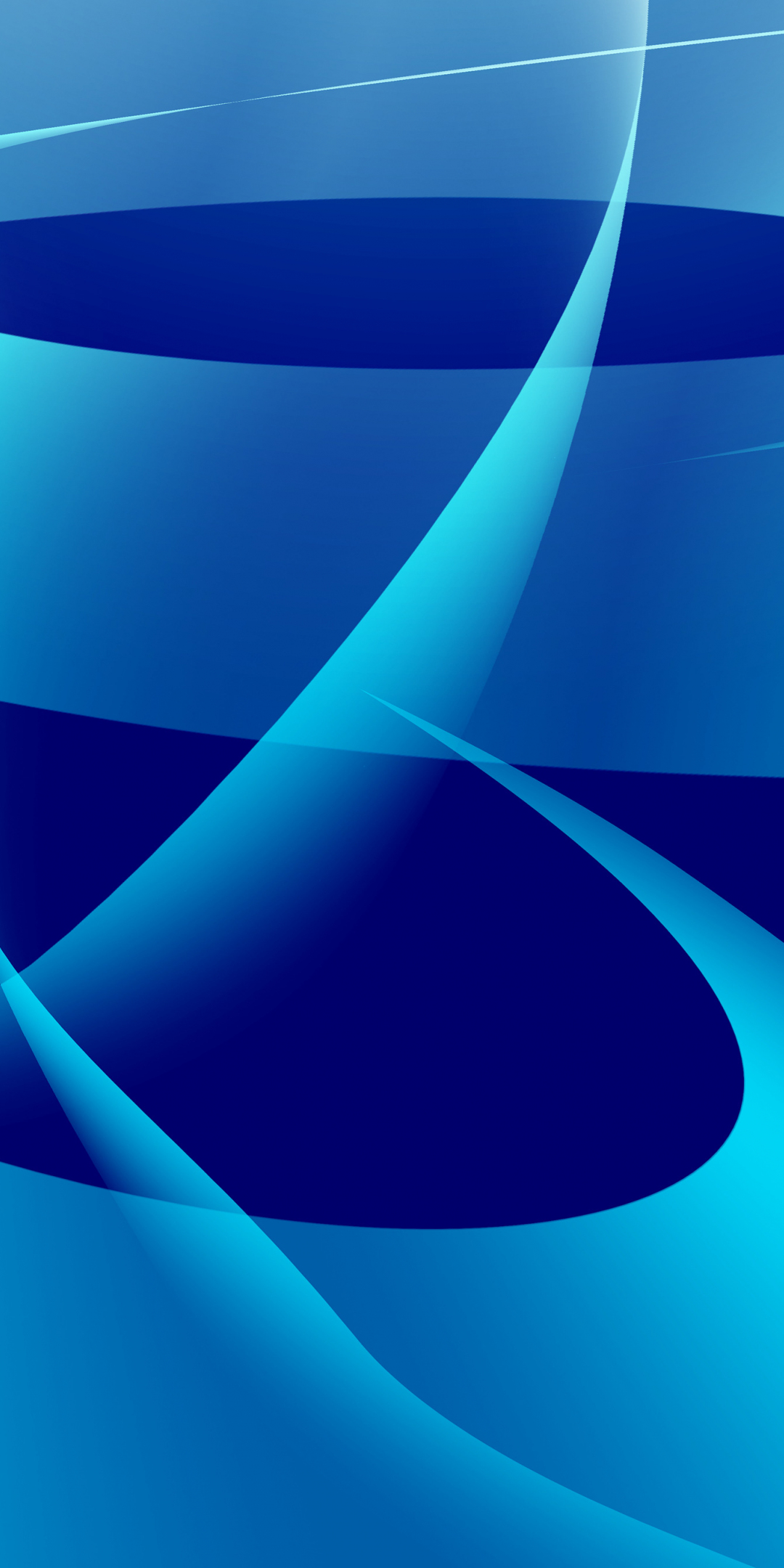Blue waves, abstract, blue background, 1080x2160 wallpaper