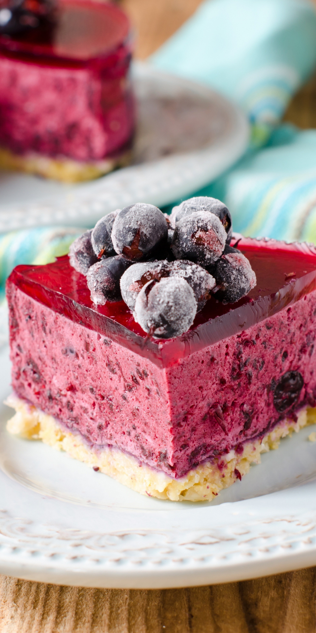 Blueberries, pastry, cake, dessert, 1080x2160 wallpaper