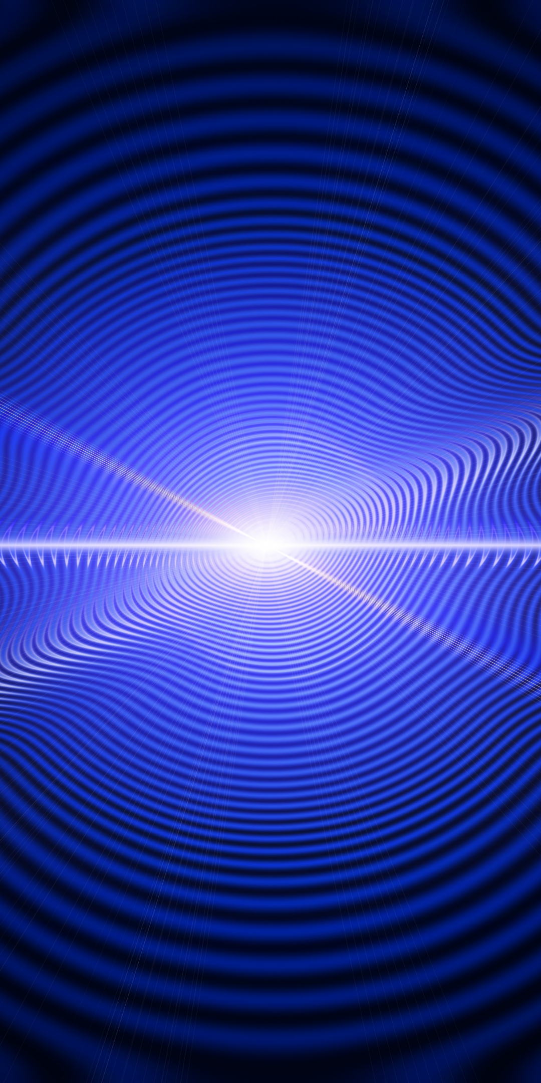 Lines, blue wavy, rays, ripple, abstract, 1080x2160 wallpaper