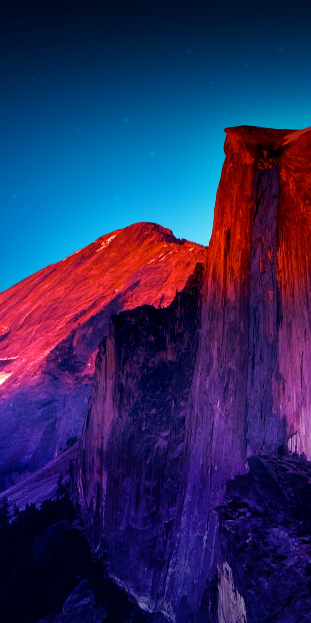 Half dome, Yosemite Valley national park, sunset, nature, 1080x2160 wallpaper