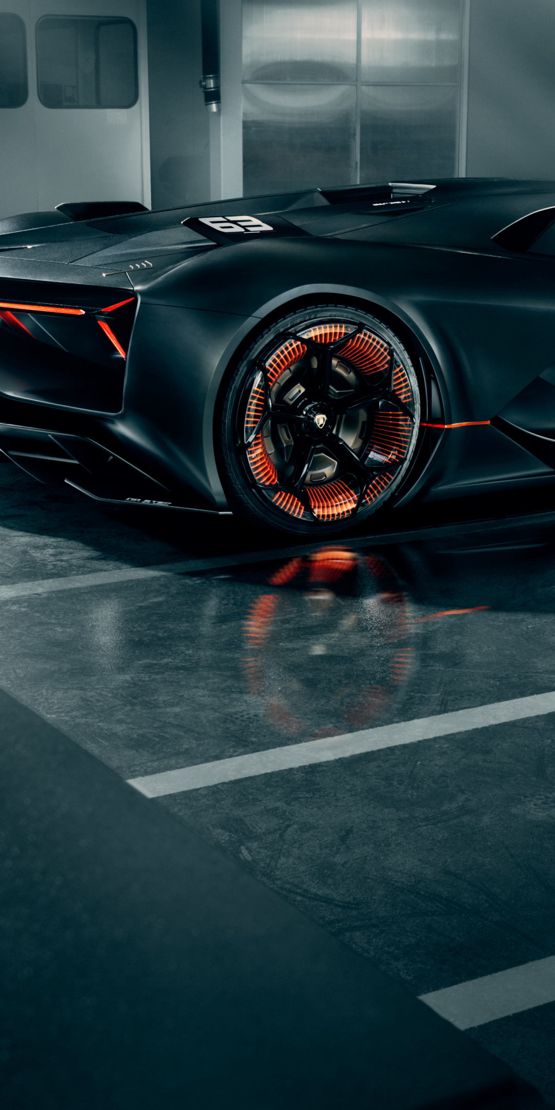 Sportcar, Lamborghini Terzo Millennio, 1080x2160 wallpaper