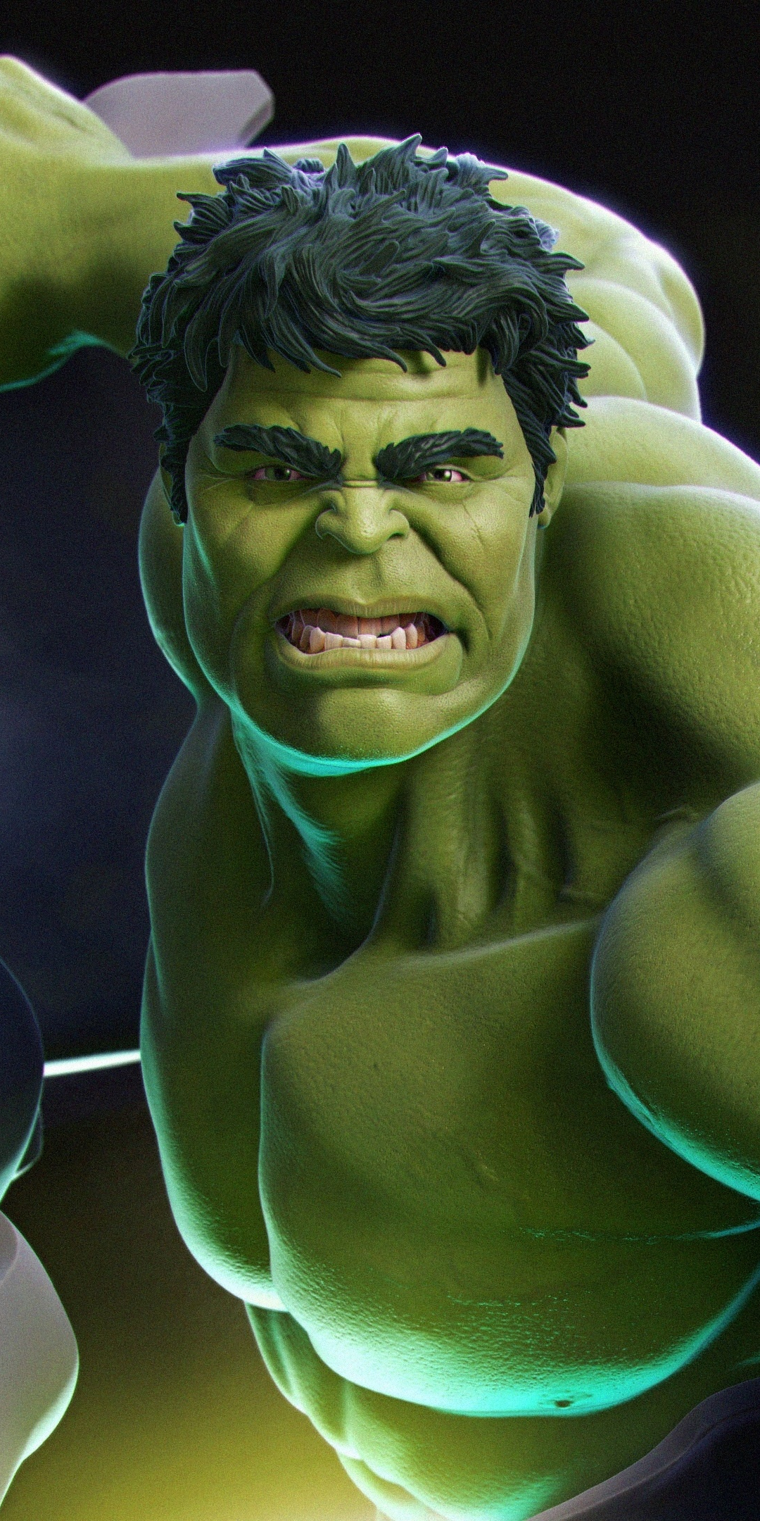 Hulk, supehero, CGI art, 1080x2160 wallpaper
