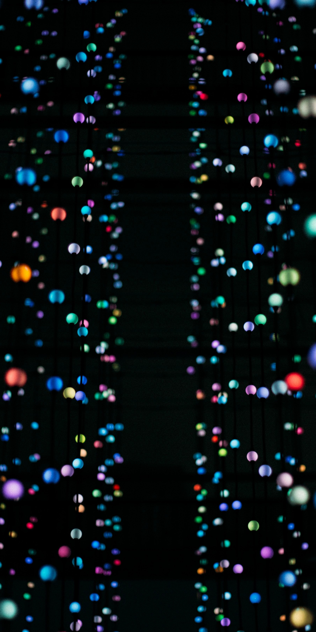 Garland lights, decorations, celebrations, dark, 1080x2160 wallpaper