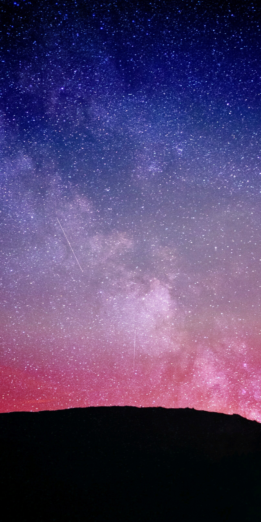 Night, milky way, sky, constellations, colorful, 1080x2160 wallpaper