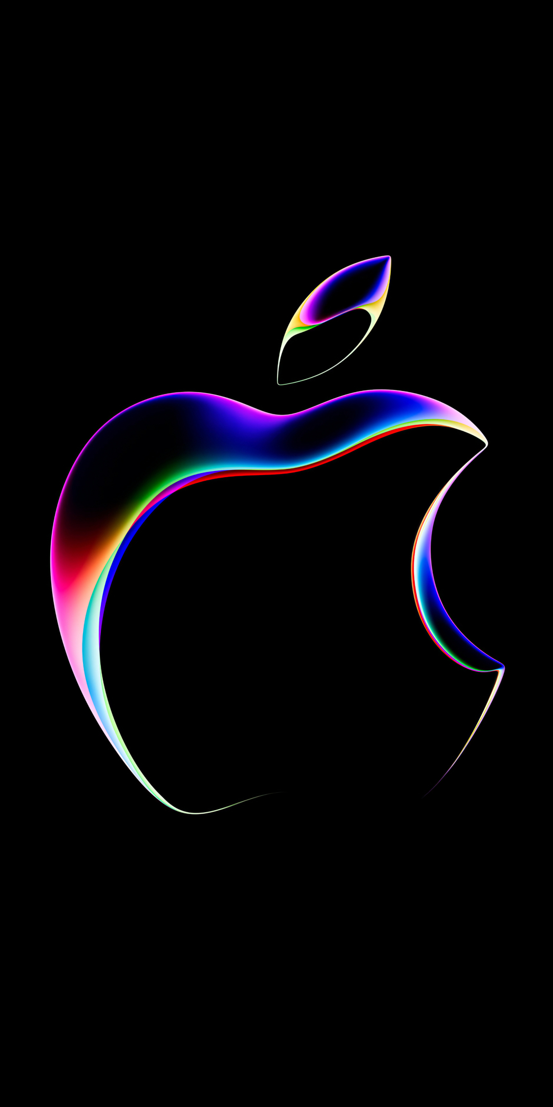 Gradient dark logo, Apple wwdc, 2023, 1080x2160 wallpaper