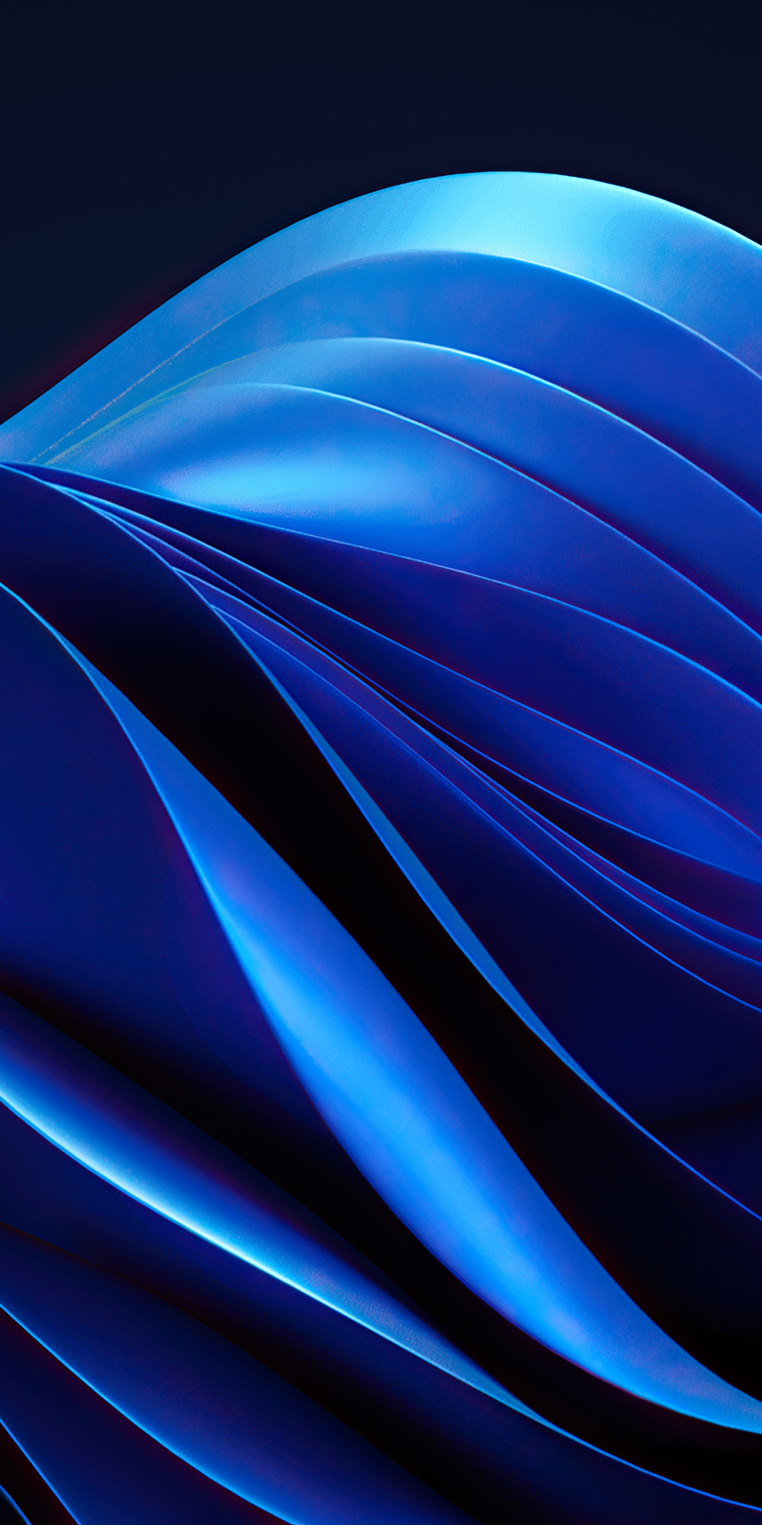Windows 11 stock, blue object design, abstract, 1080x2160 wallpaper