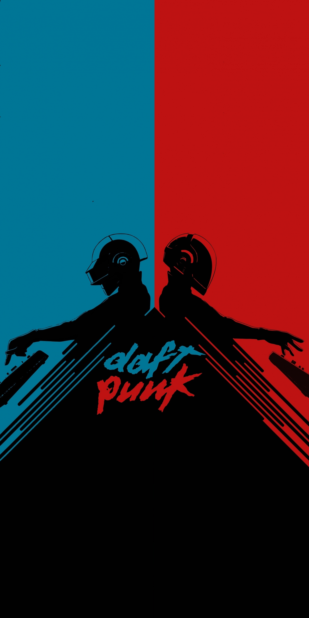 Daft Punk, musician, minimal, art, 1080x2160 wallpaper